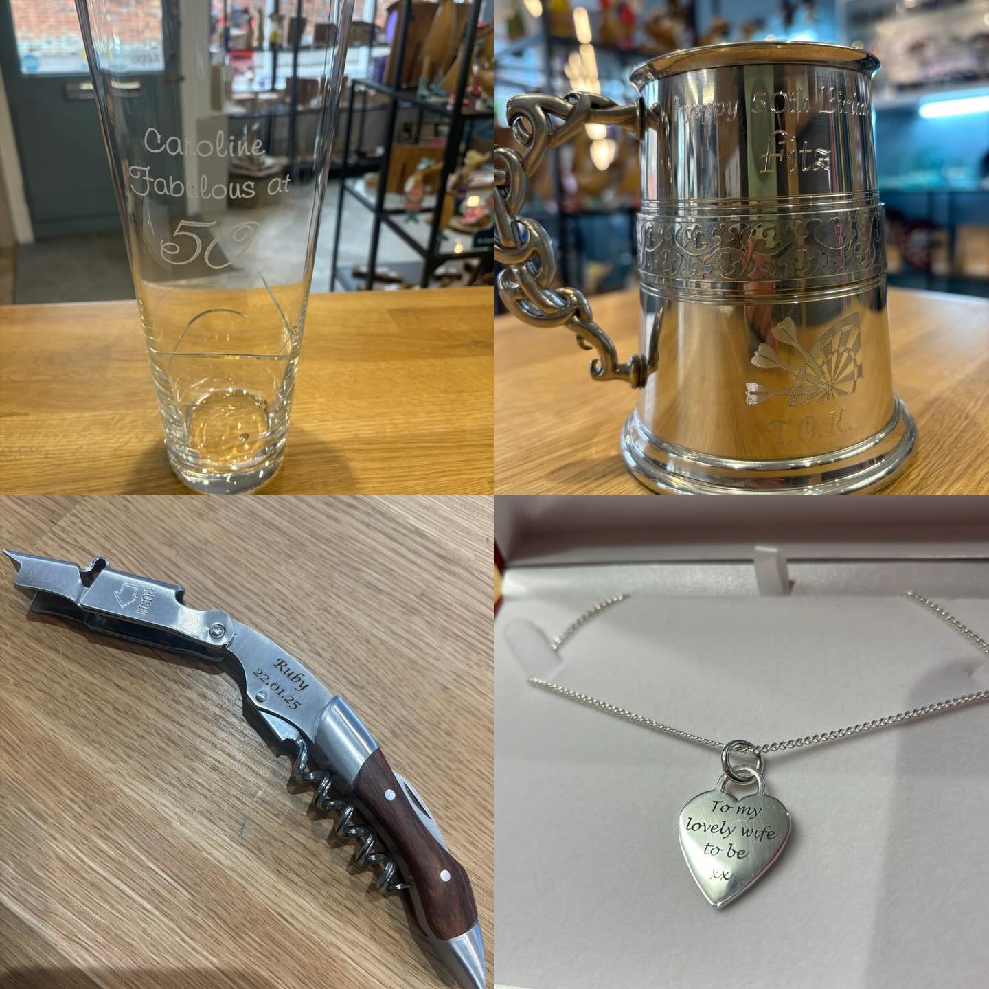 We can engrave gifts for all occasions in our little shop 😊
Pop in and see us or get in touch if you’ve got something in mind 👍🏼
#engravers #shoplocal #warminsterwiltshire #personalised