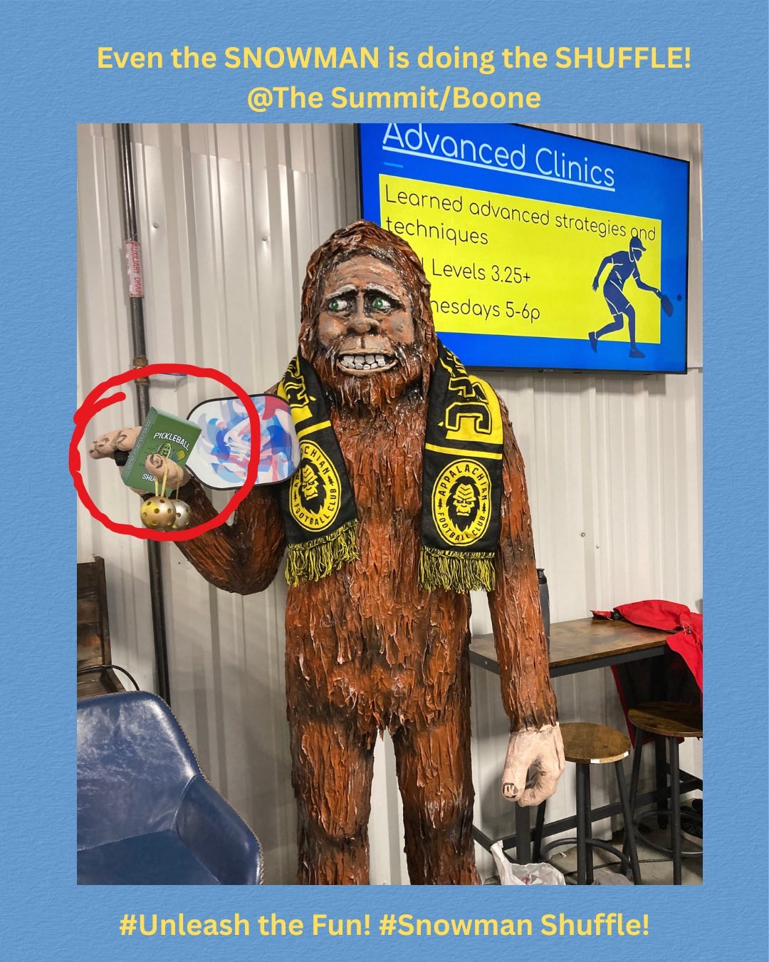 #UnleashtheFun #SnowmanShuffle #TheSummit/Boone