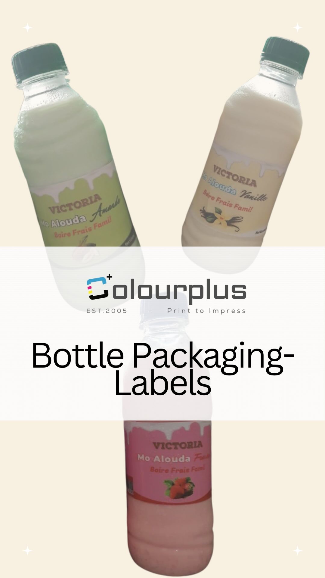 Elevate your packaging with our custom stickers. From sleek logos to eye-catching designs, our stickers are the perfect way to make your brand stand out. These stickers are great on delivery packages, bottles and food packaging. Contact us: www.colourplus@intnet.mu #CustomStickers #PackagingDesign #BrandIdentity #StickWithUs