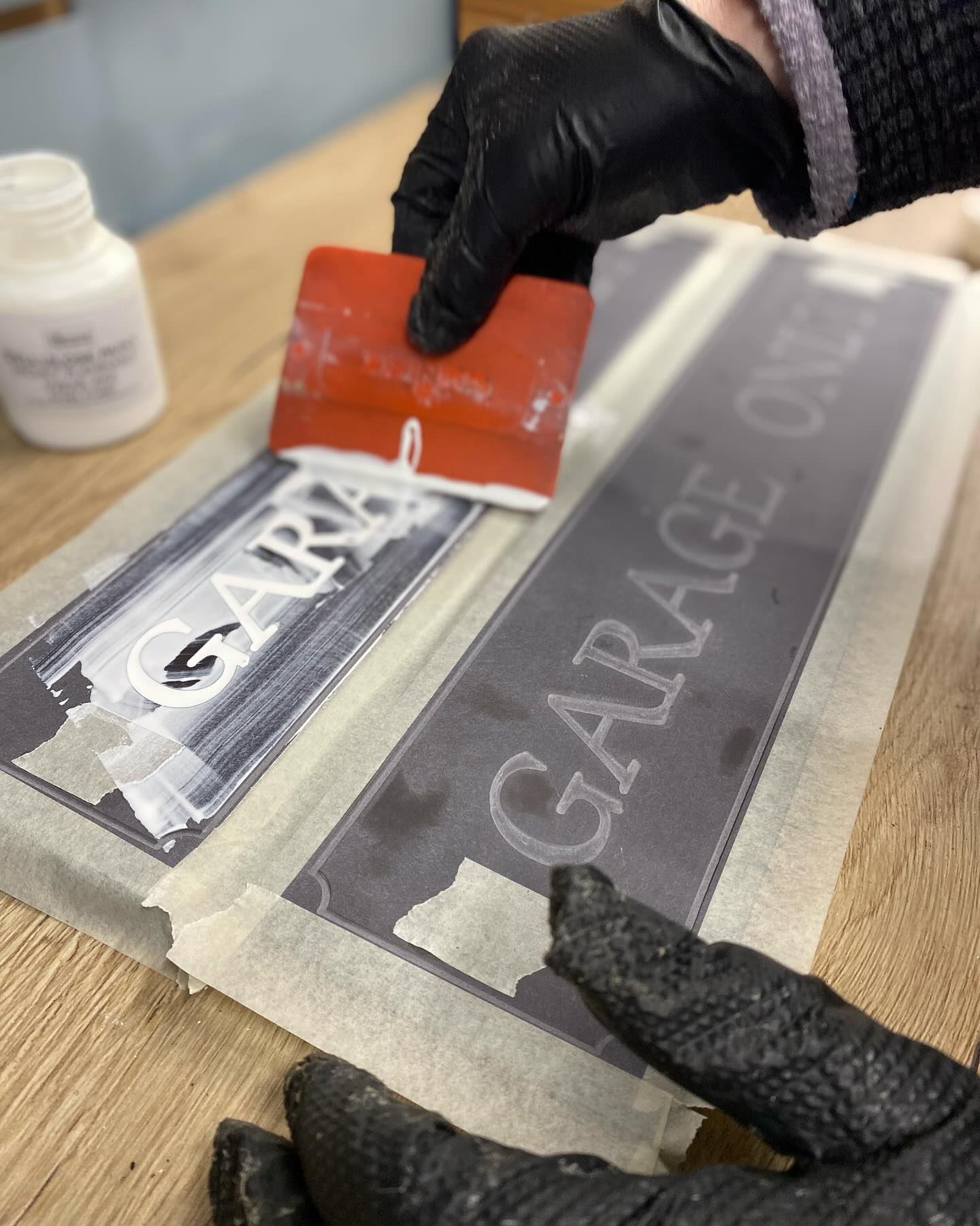 Our slate house signs are the most popular house signs we produce, they take minimal maintenance and look stunning once completed.
These two will be completed by removing the excess paint once dry and oiled.