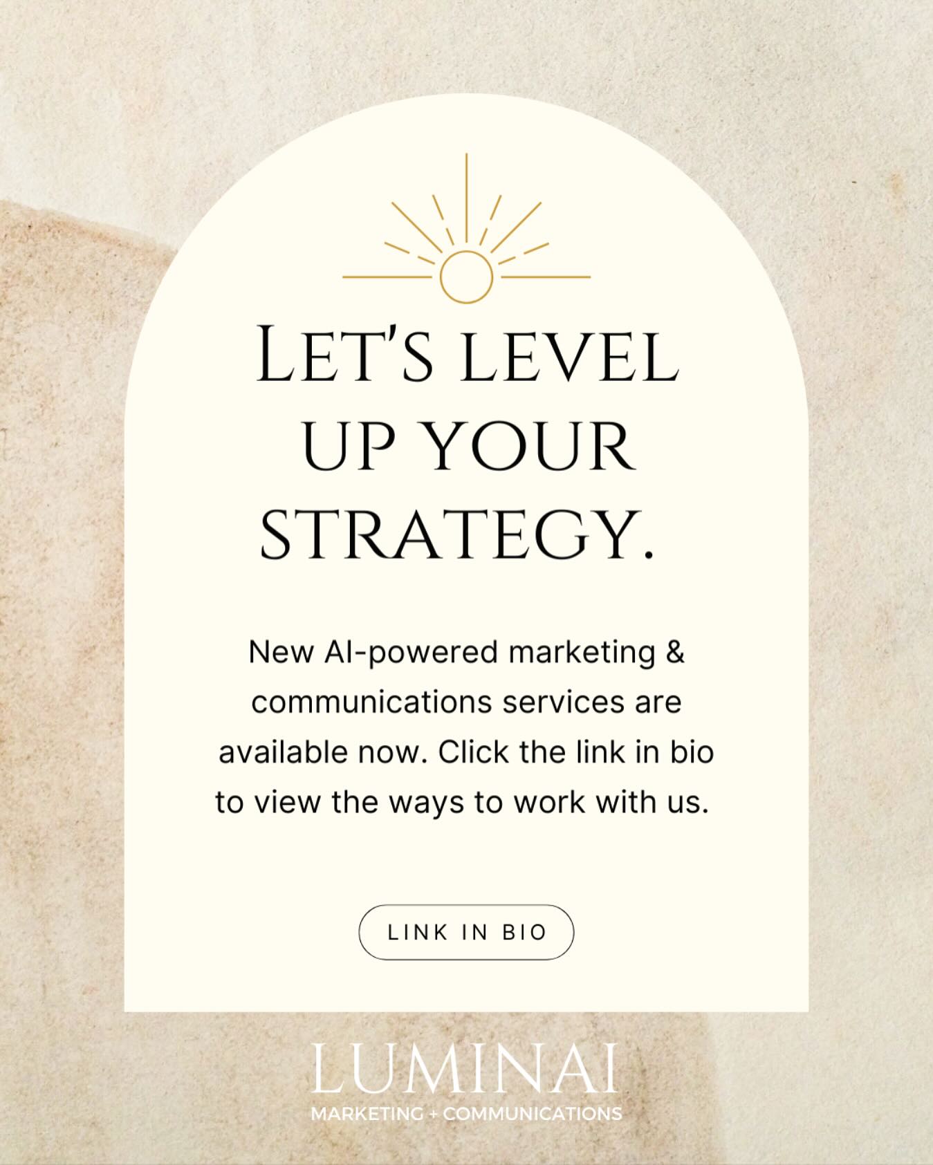 đĄ The way we think about marketing is evolvingâand weâre here for it.
Imagine a world where your marketing strategy isnât built on guesswork but on clarity, precision, and AI-powered intelligence. A world where insights guide your next move, creativity meets data, and your brandâs potential shines brighter than ever.
Thatâs the future weâre stepping into. And itâs happening now.
Weâre exploring new ways to illuminate ideas, amplify voices, and create impact like never before. Ready to see whatâs possible? Letâs light the way forward.
#communicationstrategy #MarketingEvolved #AIpowered #marketingstrategy