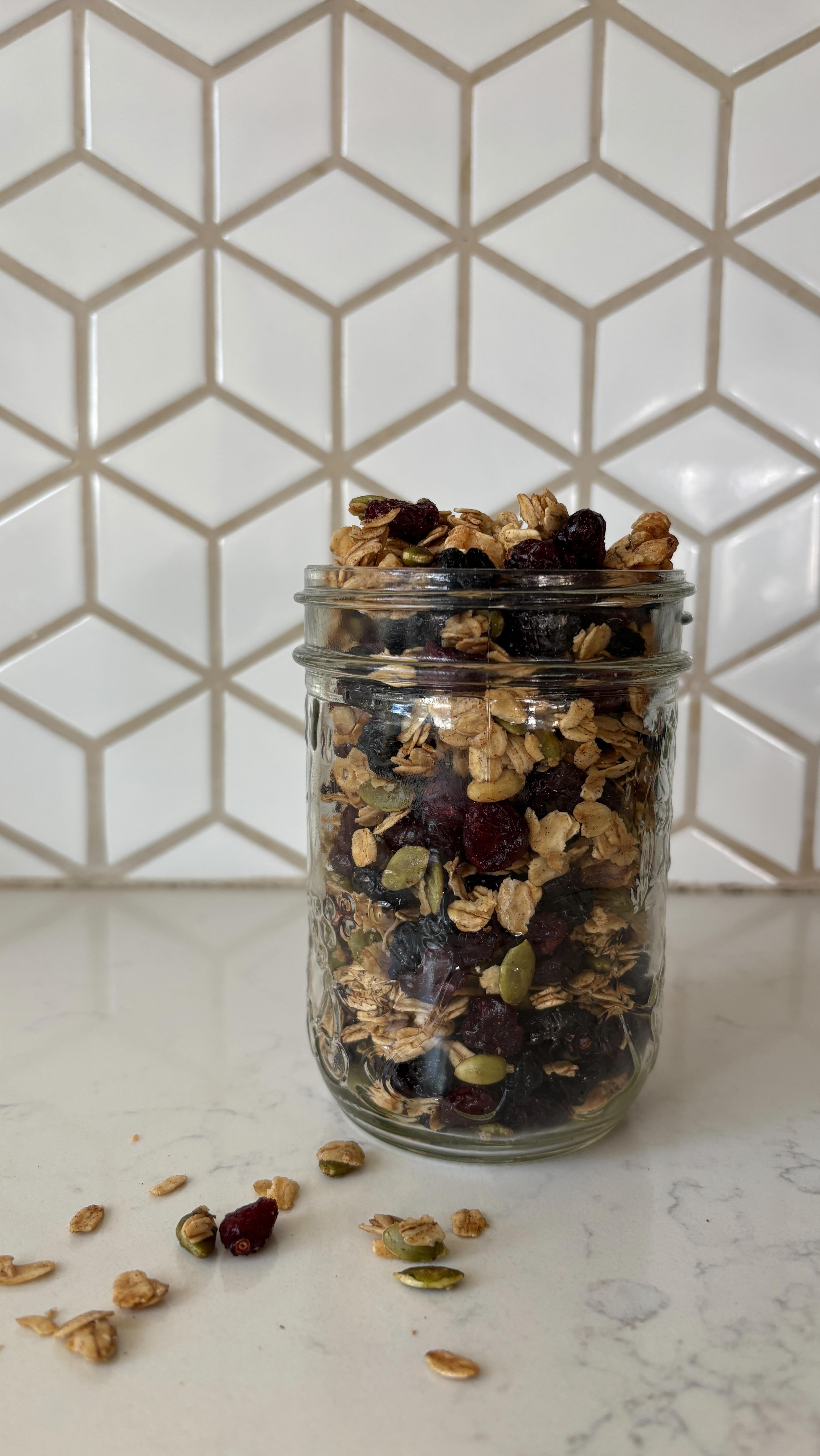 ✨ omega 3 rich granola && chat about oils ✨
Thanks @oteliapremium for the bottle of walnut oil to use in this recipe! See below for the ingredients and directions:
#sponsored
1.5 cups oats
1/2 cup pumpkin seeds
1/3 cup walnuts
1/2 tsp cinnamon
Salt
2 tbsp walnut oil (can find online through Amazon)
3 tbsp maple syrup
1 heaping cup dried fruit (I used dried cranberries, blueberries and cherries)
1. Preheat your oven to 375F
2. In a large bowl mix together your oats, nuts/seeds, cinnamon and salt
3. Stir in the oil and maple syrup
4. Spread the mixture on a parchment paper lined baking sheet and baked for 12 minutes or until lightly golden brown
5. Let cool for at least 10 minutes before stirring in the dried fruit.
5. Store in an airtight container up to 1 month
#gentlenutrition #omega3s #granola #oteliafoods #healthyliving #walnutoil