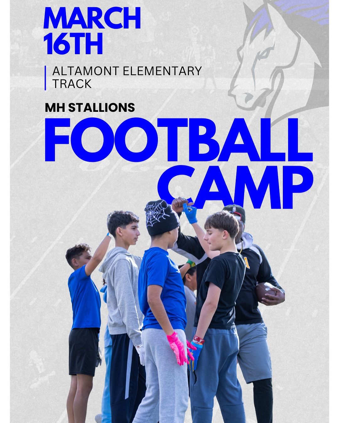 🏈🔥 CHEER & FOOTBALL CAMP ALERT! 🔥📣
The Mountain House Stallions are hosting BOTH a Football Camp and a Cheer Camp on March 16th at Altamont Elementary Track!
💪 FOOTBALL CAMP
📅 March 16th
🕙 10:00 AM - 12:00 PM (QBs, WRs, RBs)
🕛 12:00 PM - 2:00 PM (Linemen, LBs)
Athletes are welcome to attend both sessions
🎀 CHEER CAMP
📅 March 16th
🕚 11:00 AM - 1:00 PM
Whether you’re looking to sharpen your skills on the field or bring the spirit on the sidelines, this is your chance to train with the best!
🏆 All skill levels welcome! Don’t miss out!
Register at www.mhstallions.com
Tag a friend who should be there and DM us for more info! 📩
#MHStallions #FootballCamp #CheerCamp #TrainWithTheBest #YouthSports #stallionsnation