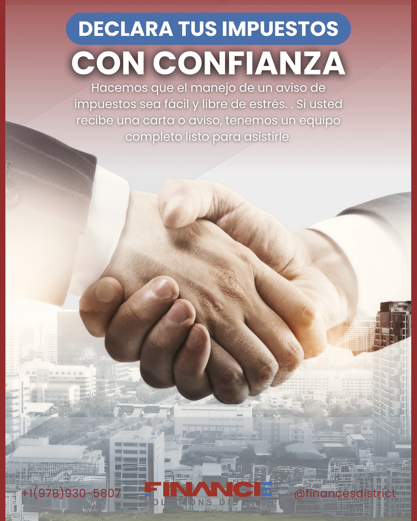 😮¿Recibiste una carta de impuestos y no sabes qué hacer?✉️
No te preocupes, en Finance District tenemos un equipo completo listo para asistirte🙋🏻♀️
Te guiaremos paso a paso para que el proceso sea sencillo y sin complicaciones🙌🏼
Llama al +1(978)930-5807 o visita nuestro sitio web www.financesdistrict.com👩🏻💻
.
.
.
#impuestos #asistenciafiscal #asesoria #expertosenimpuestos #financedistrict #ayuda #soporte