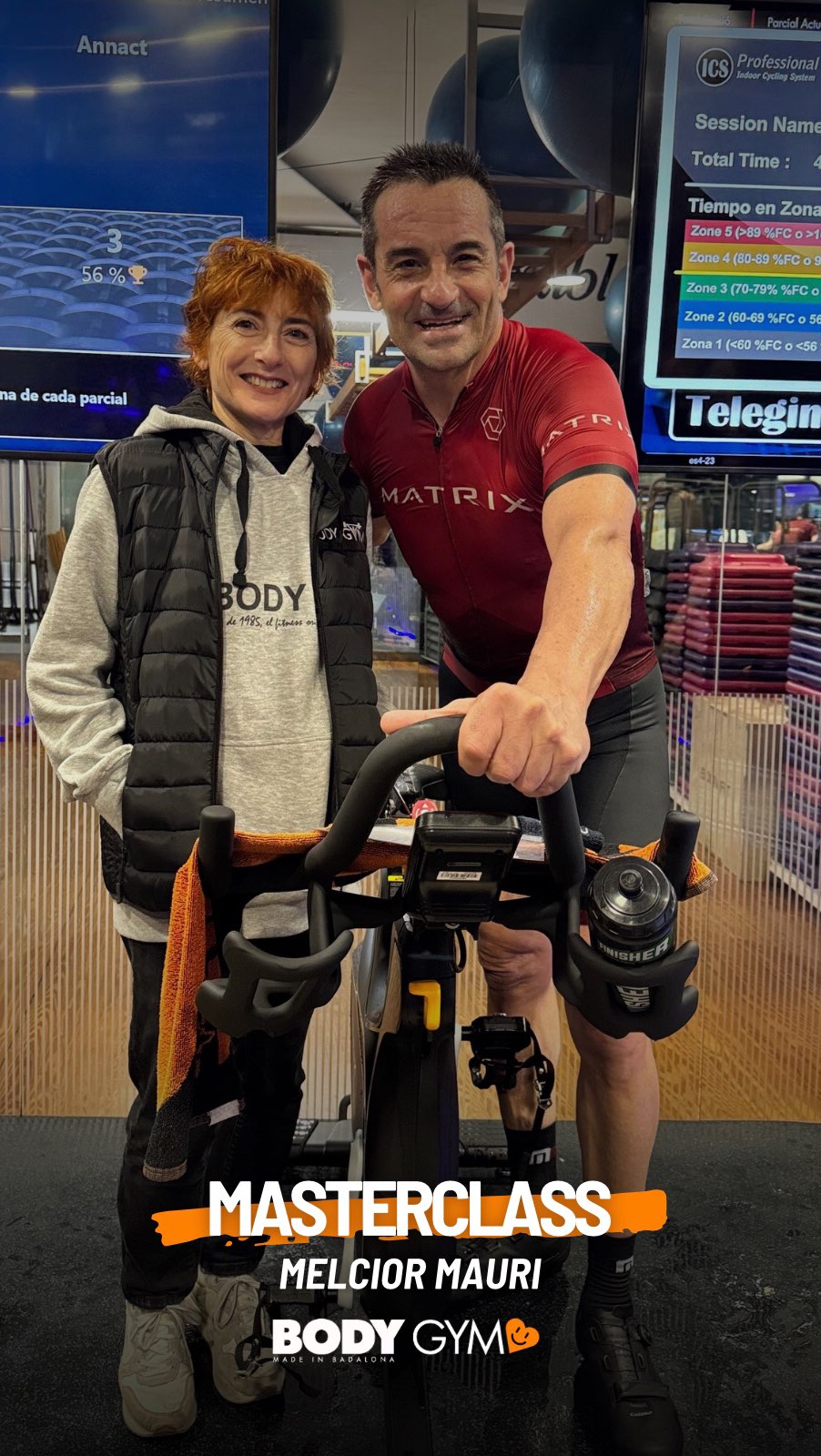 Què et va semblar la MASTERCLASS de les NOVES BICICLETES MATRIX amb @merciormauri?🤩
El 17 de febrer vam fer una intensiva formació i MASTERCLASS amb les bicicletes MATRIX @matrixfitness @matrixfitness.es 🚴🏽♂️ Vam gaudir molt de la sessió i va ser tot un èxit poder treballar i aprendre amb Melcior Mauri, coneixements tècnics, mètodes d’entrenament i formes del control de la intensitat, tenint en compte els Test FTP que vam realitzar prèviament.💪🏼
Felicitats i gràcies a tots els que vau participar en aquesta gran MASTERCLASS!😉
#masterclass #cycling #bikecontrol #matrixride #body #gym #exercise #bicicletesmatrix #bg #motivation #sport #fitness #bikeexercise #workout