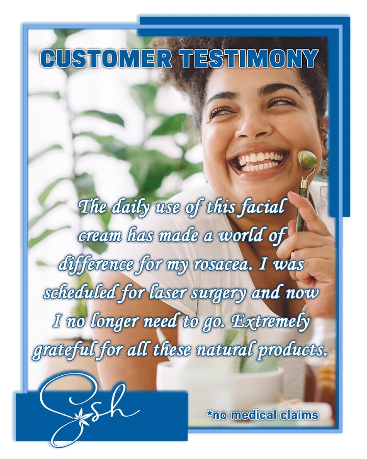 Real results, real experiences! ⭐ Check out this testimonial on how our facial cream became a game-changer for managing rosacea. No medical claims—just happy skin! #rosacea #supersecrethealth #ssh #facialcream
