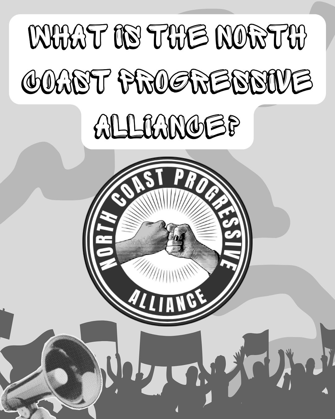 What is the North Coast Progressive Alliance?
NCPA is a trans-partisan coalition of progressive Democrats, Greens, Socialists, Independents, and more located in Humboldt County, California!
Formerly the North Coast People’s Alliance, NCPA is undergoing a revival and we need your help!
We are committed to community-building and advocating for progressive non-reformist solutions to the perils of end-stage capitalism we find ourselves currently facing.
Have a project you’re working on that aligns with our values, looking to involve yourself in a project, or just looking to meet other like-minded locals? Come to our next meeting!
The next NCPA monthly meeting is Monday, March 17th, at 6pm! Meetings are online, and info can be found on our website, linked in the bio. We hope to see you there!