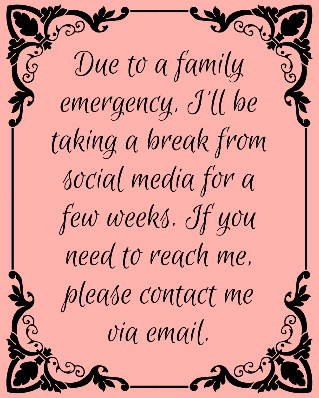 Thanks you so much for your patience and understanding! I hope to be back soon. 🩷