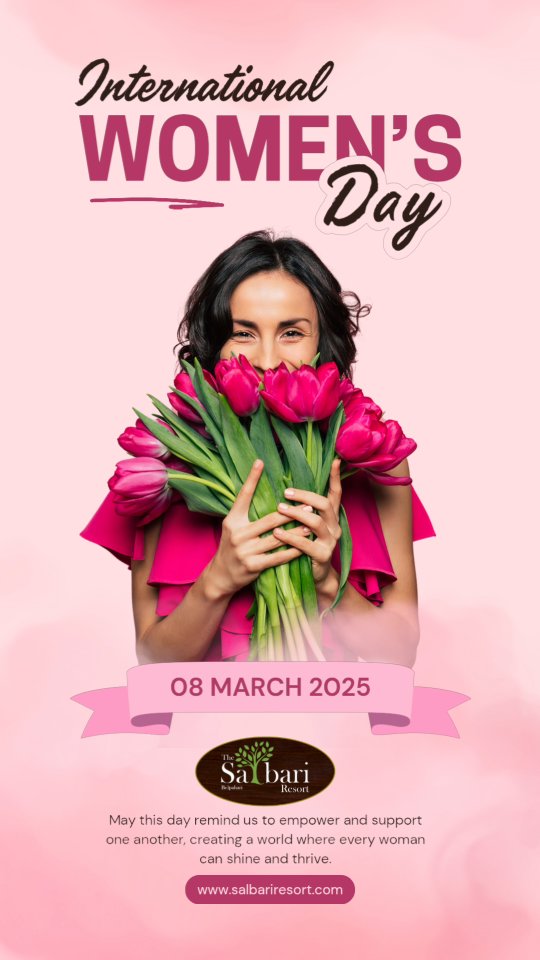 "Here’s to the women who dream, explore, and inspire! ✨🌸 This Women’s Day, take a well-deserved break and reconnect with yourself in the heart of nature. 🌿💜
Salbari Resort welcomes you to a serene escape where you can relax, unwind, and celebrate YOU! 🌳🏡
📞 Contact: +91 9883356418
🌐 Website: www.salbariresort.com
#CelebrateHerAtSalbari"
Women’s Day, Empowerment, Strength, Inspiration, Travel, Luxury Stay, Nature Retreat, Relaxation, Self-Care, Adventure, Peace, Serenity, Hospitality, Wellness, Bold, Beautiful, Independent, Rejuvenation, Confidence, Celebration.
#InternationalWomensDay #CelebrateHerAtSalbari #EmpoweredWomen #SelfLoveJourney #FearlessAndFree #TranquilityFound #UnwindAndRelax #LuxuryInNature #NatureRetreat #SereneEscape #WomenWhoExplore #ScenicViews #PeacefulMoments #AdventureAwaits #StayWithUs #DiscoverMore #SalbariResort #WomensDayRetreat #BookYourStay