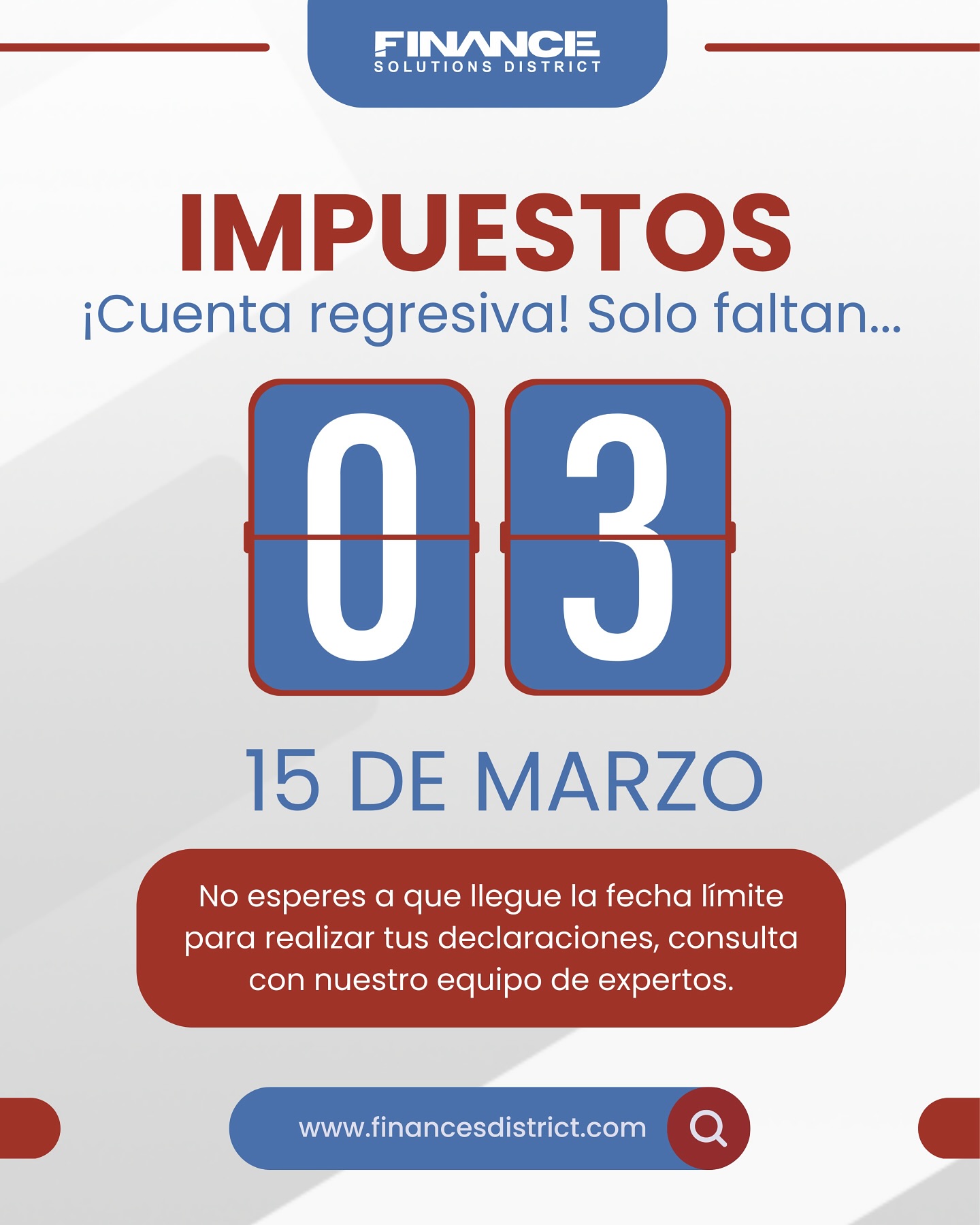 ¡Atención! El 15 de marzo es la fecha límite para presentar tus declaraciones de impuestos💵
🏢Empresas LLC de 2 o más miembros y S Corporaciones
✍🏻Forma 1165 / 1120
Solicita una extensión de 180 días
¿Necesitas ayuda? En Finances District, nuestro equipo de expertos te guiará en todo el proceso para que lo hagas de forma eficiente y sin estrés🙌🏼
☎️Contáctanos a través de nuestro
número de teléfono: 978-30-5807
👩🏻💻Visita nuestra página web para más información sobre todos los servicios que ofrecemos
¡El link se encuentra en nuestra biografía!💬
.
.
.
#impuestos #declaraciones #asesoriafiscal #contabilidad #financesdistrict #15demarzo #deadline