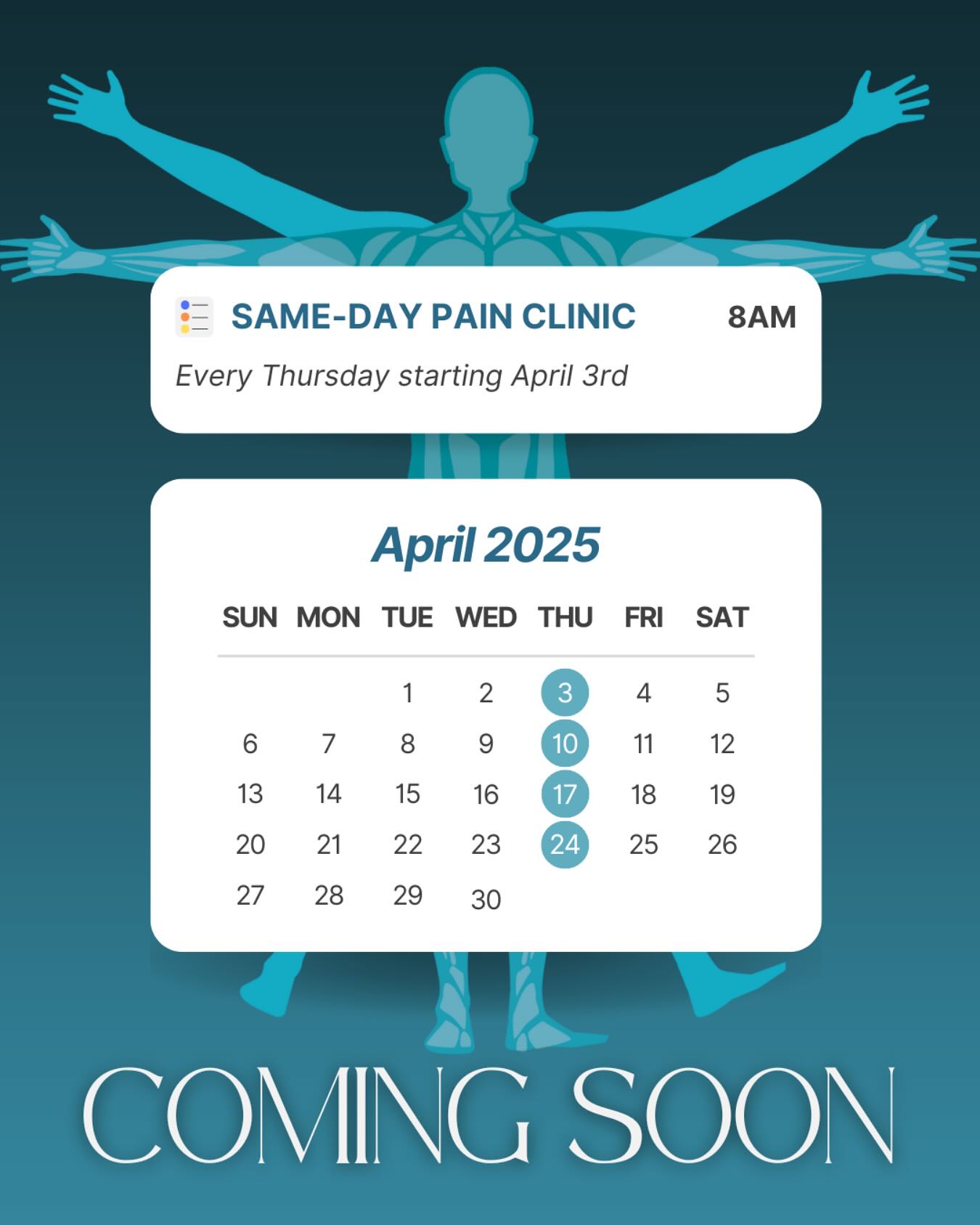 Introducing Radical Wellness’ Pain Clinic!
Book same-day appointments every Thursday, starting next month! Online booking opens at 8AM each Clinic day.
Initially, the Pain Clinic will operate weekly to assess demand and effectiveness in reducing wait times. This ensures those in immediate need receive timely attention.
Find fast and effective relief from a range of complaints, including:
- musculoskeletal pain
- nerve pain or numbness
- joint pain or instability
- headaches, migraines, tinnitus
- jaw pain, facial pain
- post-injury, post-surgical
- restricted range of motion
- and more!
💙 New clients welcome to Pain Clinics! Advance booking otherwise available for existing clients only.
💙 Treatments covered by Massage and Osteopathic Therapy benefits.
💙 Online booking only; not available for pre-booking or via email/text.
#radicalwellness #painclinic #samedayappointments #rapidneurofascialreset #osteopathictherapy #manualosteopathy #massagetherapy #painspecialist #functionalhealth #integrativehealth #integrativewellness