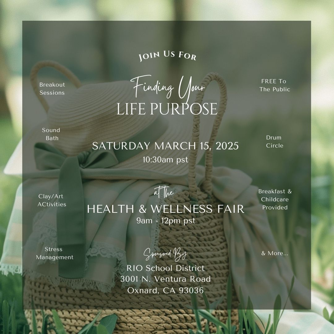 Finding your lifeโs purpose is one of the most important things youโll ever do in your life. This is because when you find your lifeโs purpose, you come into alignment with your soulโs true calling. It is something that is unique and designed especially for you. This is because you have a unique set of skills, talents and abilities that only you know how to do.
When youโre living your purpose, your whole body, mind and soul knows it. It is where you connect to the part of you that feels a true resonance between the internal and external part of you. This is also what will bring you the most joy and happiness in life. This is because itโs where you feel most at home, most like yourself, and most like the true you.
This feeling of alignment is meant just for you, because itโs more a part of you than you know. Itโs the closest youโll ever get to feeling pure love and joy.
So if youโre ready to follow what that is and what it looks like for you, I invite you to join me in this revelatory and life changing session, where youโll be enlightened by calling of your soul.
Join us on Saturday, March 15, 2025 for this life altering session on โFinding your Life Purposeโ.
Event Details:
What: Health & Healing Fair
When: Saturday, March 15, 2025
Where: Rio del Sol STEAM School
Location: 3001 N. Ventura Road Oxnard, CA 93036
Time: 10:30am pst
Cost: FREE
