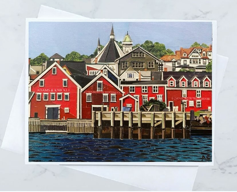 Took a whale watching tour with some family last summer out of Lunenburg and loved seeing the colourful town from this vantage point! 🌟
Didn’t see any whales but managed to capture some wonderful photos I aim to keep using as reference for more paper collages.
This piece is now available as a greeting card and 8”x10” print @inkwellboutique ! ❤️
.
.
.
.
.
.
.
.
#lunenburgnovascotia #lunenburgart #novascotiaartist #acpapercollage #andreacrouseart #papeecollageart #inkwellboutique #halifaxartist #greetingcardcollage