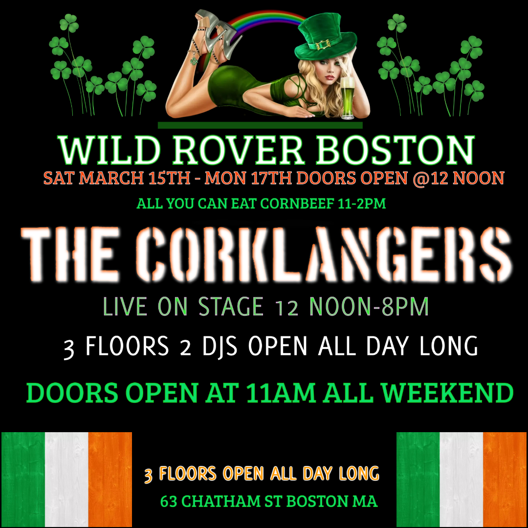 St. Patricks day is here! Wild rover has live music all weekend long! Doors open @ 11am Sat -Sun-Mon-
3 Floors of fun and drink!