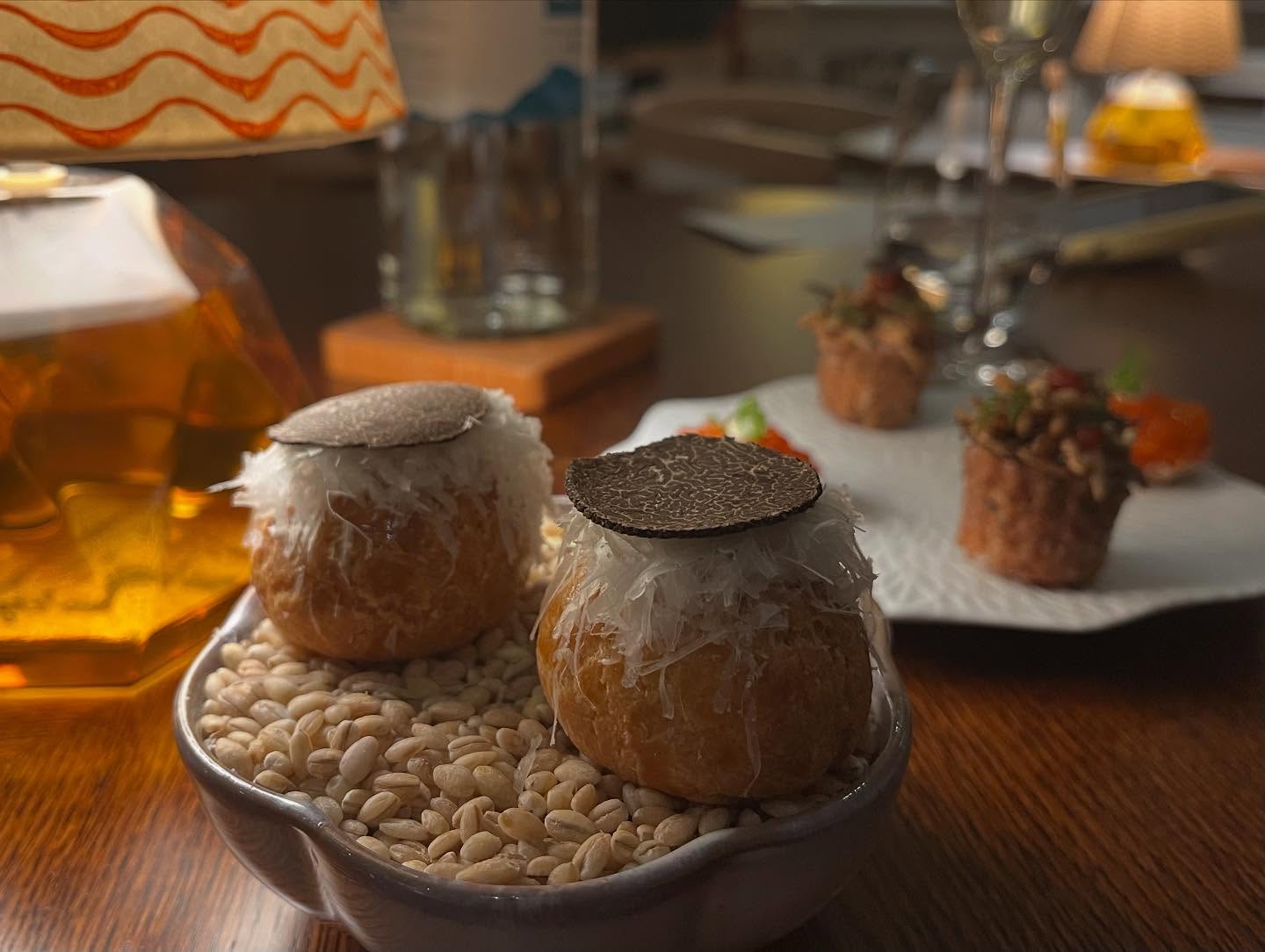 Food by the 25-year-old chef Tom Hamblet, winner of MasterChef: The Professionals 2023.