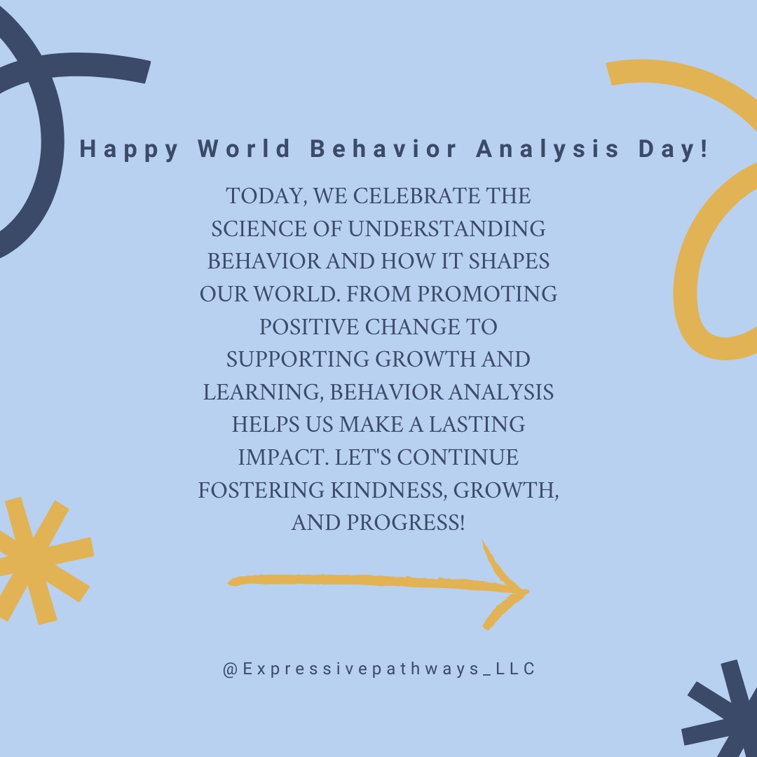 Happy World Behavior Analysis Day! Hear from our amazing BCBAs as they share their thoughts on World Behavior Analysis Day and the impactful world of ABA!
#WorldBehaviorAnalysisDay #ABA #BCBA #BehaviorAnalysis #ExpressivePathways