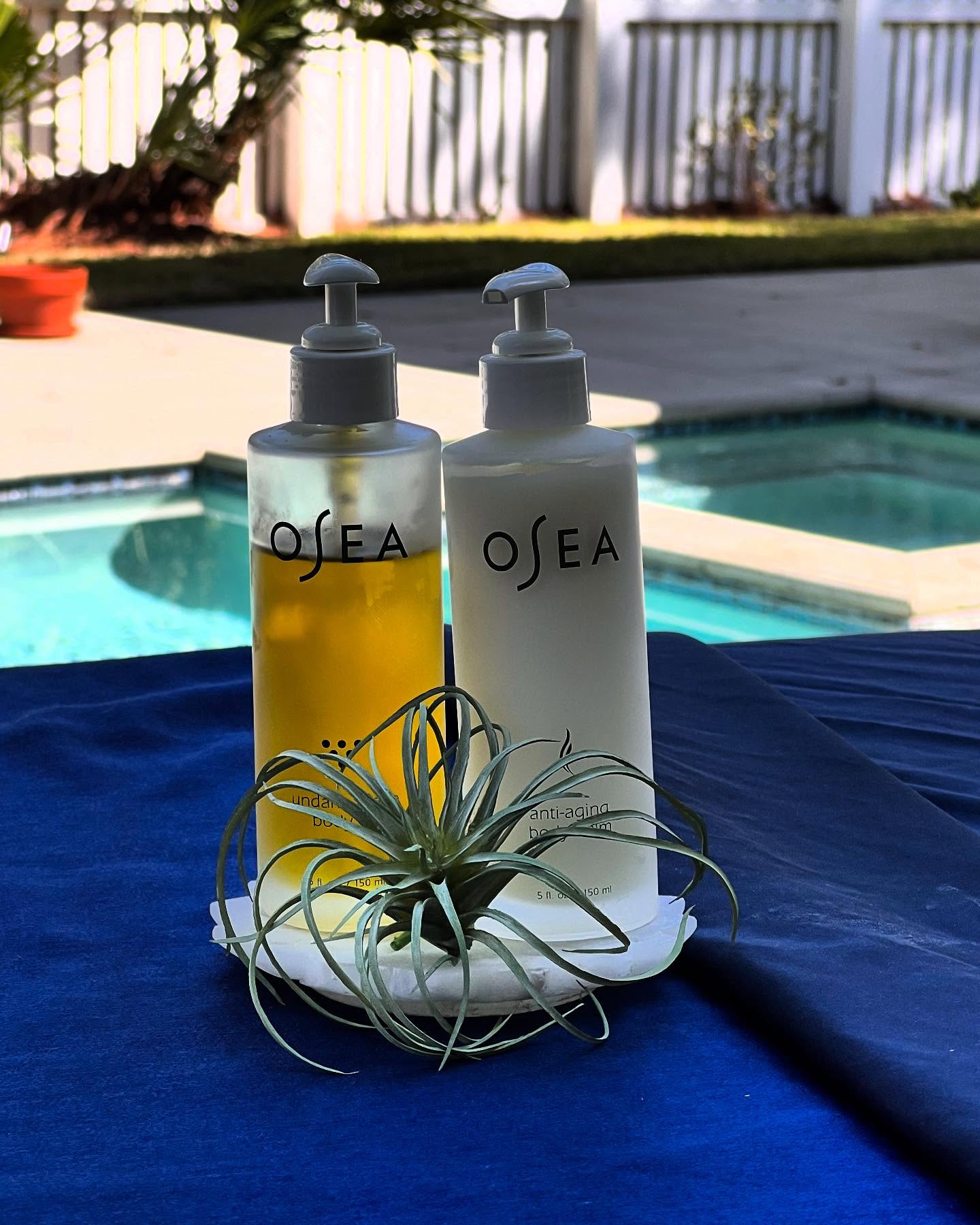 SEA the benefits! π OSEA is in ALL our services! Now get a massage and bathe your skin in the hydration of powerful ocean minerals. π§ππͺπ»