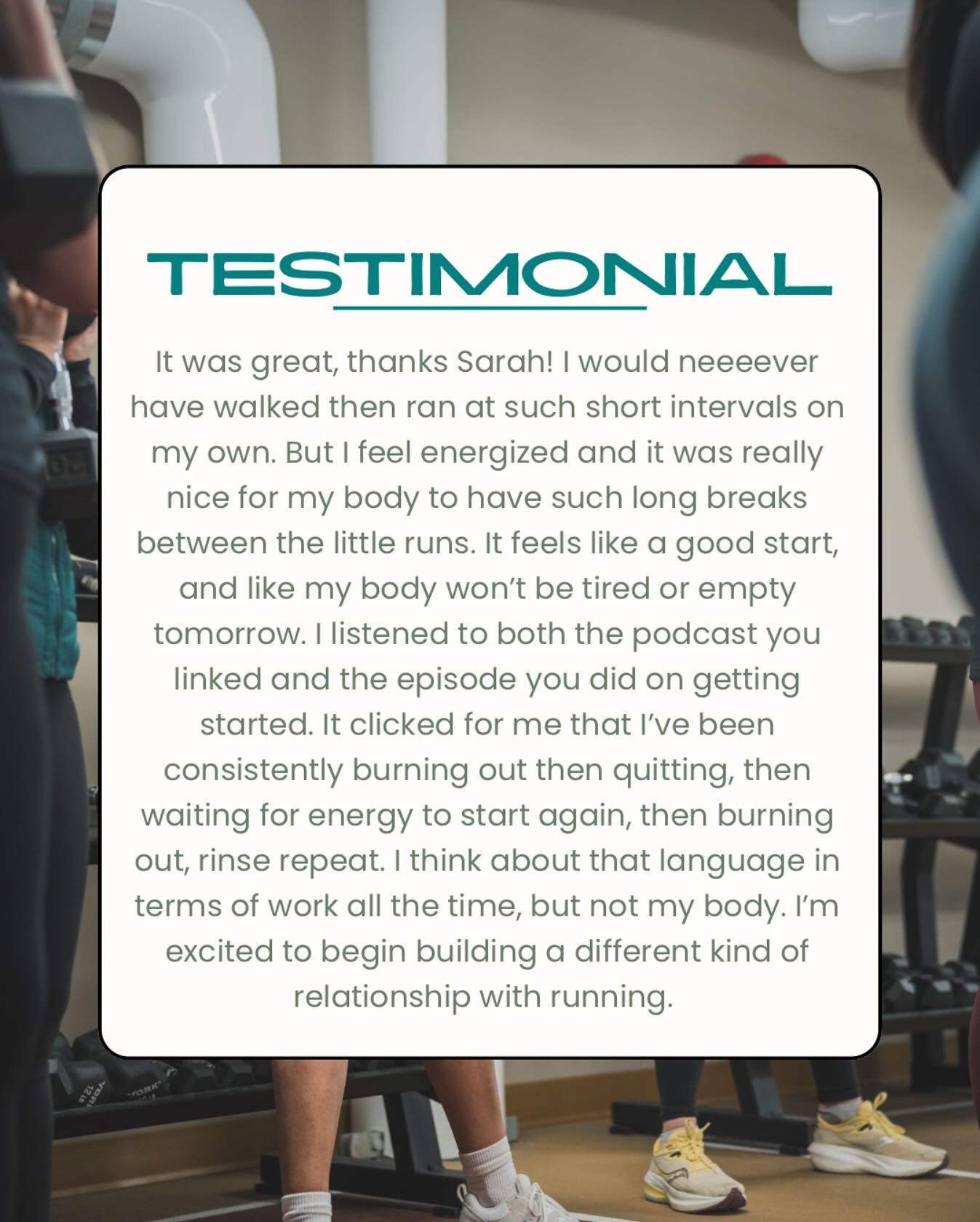 These are the types of message I live for! I love seeing the light bulb moment for runners, especially when it comes to learning to slow things down and really focus on how your body feels during/after a run. Far too often I see people running their easy runs far too fast, and this causes burn out, fatigue or injury. The goal is to be able to show up to key runs well rested and ready to put a solid effort in, but you can’t do that when you’re constantly pushing your easy runs.
Carolyn and I from @inspiredsolescast discussed this very thing on episode 218, hence the podcast reference in this review. Have a listen to it!
Forever grateful to do what I love 💕
#runcoach #onlineruncoach #runtrainfuel #winnipeg #manitoba #personaltrainer #podcast #marathontraining #community