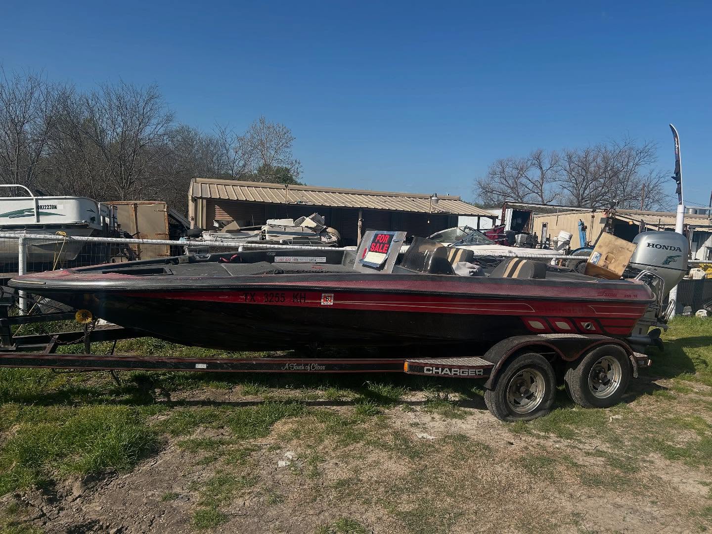 BOAT ONLY NO MOTOR $4500
Motor available for purchase #texas #jetski #lakerayhubbard #laketawakoni #boat #marine #freshwater #quinlan #louisiana #fishing #fishingboat #skiing #honda #boatmotorsforsale #motor #4stroke #johnsonmotors