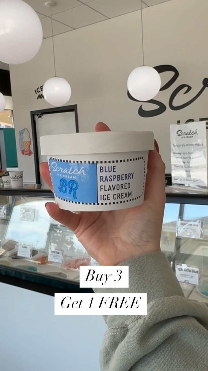 Buy 3, Get 1 Free on 8oz cups! 🍦 Stock up on your favorites, stop by or order online today. ONLY at our Brookfield location for a limited time! Don’t miss out on this sweet deal!
#scratchicecream #scratchicecreammke #icecream #icecreamlover #WestAllis #Milwaukee #Brookfield #Wisconsin