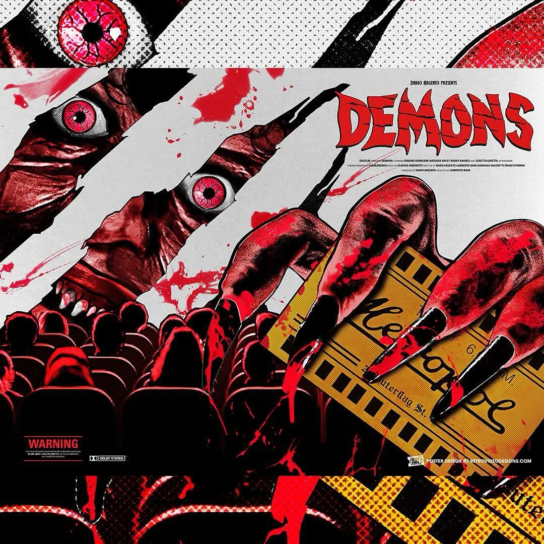 Celebrating 40 years of DEMONS. Decided to completely redesign my original poster to give this classic the love it deserves. Still holding out hope for Demons 3. @waxworkrecords @anchorbayentertainment @odyssey.records @mubi @mubiuk @mubiusa @shoutfactorytv @arrowacademy @arrowvideo @criterioncollection @movie_art_posters @liveforfilms @_lostinfilm @slashfilm @print_mag @creativereview @penguinartdept @harperartdept @88_films @eurekaentertainment @digitalartsmag @creativeboom @imprintfilms @secondsightfilmsofficial @radiance.films @studiocanaluk @vinegarsyndrome
@gerettageretta @claudiosimonettisgoblin @darioargento_official @l_bava1966 @nightmare_alley_to @vicepressnews @ampposters @fangoria @ruemorguemag @yasmina_666 @herocomplexgallery