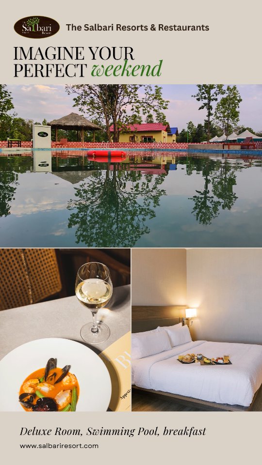 Caption:
"☀️🏡 Summers at Salbari – A Refreshing Escape! 🌿🌊
Beat the heat in the lush greenery, cool breeze, and serene landscapes of Salbari Resort. Whether you’re lounging by the swimming pool, exploring nature, or simply unwinding in our luxurious cottages, summer has never felt this perfect! 🌳✨
Book your summer getaway now!
📞 Contact: +91 9883356418
🌐 Website: www.salbariresort.com
#SalbariSummers"
Summer Retreat, Salbari Resort, Luxury Stay, Nature Escape, Forest Retreat, Refreshing Getaway, Swimming Pool, Cool Breeze, Tranquility, Relaxation, Vacation Destination, Unwind, Adventure, Serene Views, Wellness Escape, Eco-Tourism, Holiday Bliss, Perfect Stay, Nature Lovers.
#SalbariResort #SalbariSummers #EscapeTheHeat #NatureEscape #TranquilityFound #LuxuryInNature #ForestRetreat #ScenicViews #StayWithUs #UnwindAndRelax #BackToNature #BookYourStay #PeacefulMoments #VacationVibes #AdventureAwaits #HiddenGem #SereneEscape #TravelMore #SummerGetaway