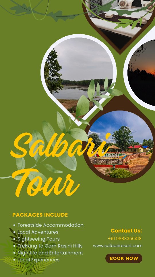"🌿🔥 Adventure Awaits at Salbari! 🏕️🏞️
Get ready to explore, experience, and embrace the wild side of nature! From trekking through the Sal forest to camping under the stars, Salbari Resort brings you the ultimate adventure experience. Are you ready for the thrill? 🌳🏕️
📞 Contact: +91 9883356418
🌐 Website: www.salbariresort.com
#SalbariAdventure"
Salbari Adventure, Adventure Resort, Trekking, Camping, Nature Thrill, Jungle Safari, Outdoor Escape, Hiking Trails, Wildlife Experience, Eco-Tourism, Thrill Seeker, Weekend Getaway, Forest Adventure, Offbeat Travel, Nature Retreat, Unplug & Explore, Travel More, Wilderness, Explore the Wild.
Hashtags:
#SalbariResort #SalbariAdventure #AdventureAwaits #NatureEscape #ExploreTheWild #ThrillSeeker #OutdoorEscape #CampingLife #TrekkingDiaries #ScenicViews #HiddenParadise #StayWithUs #BackToNature #ForestRetreat #EscapeTheOrdinary #UnplugAndExplore #VacationVibes #TravelDiaries