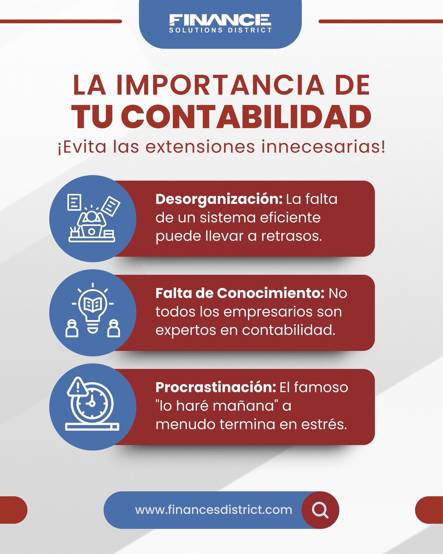 ¡La contabilidad es más que solo números!📊
Mantener un control financiero adecuado no solo te ayuda a entender el estado de tus finanzas, sino que también te protege de sorpresas desagradables y extensiones innecesarias❌
Una gestión contable eficiente te permite tomar decisiones informadas, planificar el futuro y asegurar el crecimiento sostenible💪🏻
No subestimes la importancia de llevar tus cuentas al día; ¡invierte en tu tranquilidad y éxito!🙌🏼
.
.
.
#Contabilidad #Finanzas #ÉxitoEmpresarial #EvitaExtensiones