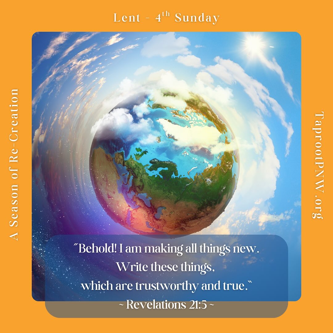 Catching up on our Lenten posts: 4th Week of Lent - Sunday, Monday, Tuesday. Honoring the gift 🎁 of a New Creation and Sacred Identity in Christ!
#Lent2025 #justice #identity #taprootpnw #creationcare #RainbowRights #allarewelcomehere🌈