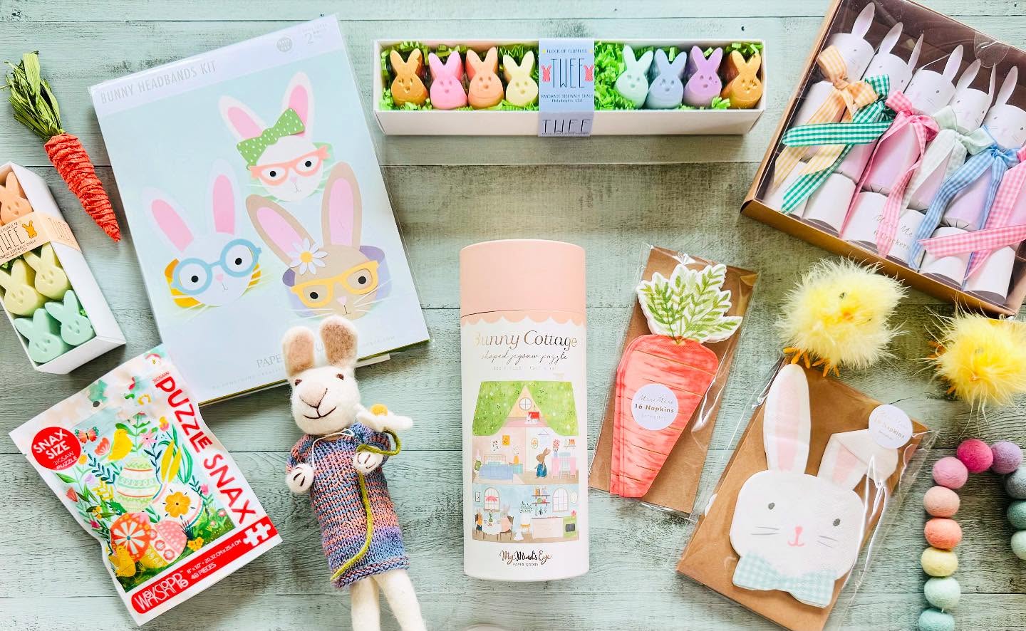So many fun Easter items, we can’t fit them in one photo! Basket goodies, kids’ Easter crafts, hostess gifts, table decor and so much more! Pop in on this grey day and SHOP EASTER! #eastergifts #easterbasketideas #shopeaster #shoppatinagreen