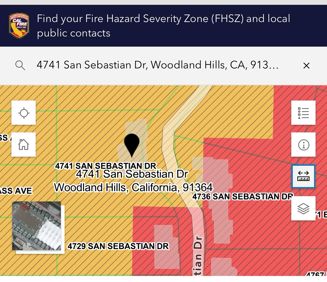 Recently discovered unusual maps of our house post:
First: the new CalFire Fire Hazard Severity Zone map places our house as the ONLY one on our street that is not in a severe fire hazard zone. Why? No one knows. Huzzah!
Second: I recently discovered that the Apple Maps arial view of our house was taken on December 23, 2022. How do I know? Because that is not a ‘Parked Car’, that is an Amazon delivery truck that was abandoned in our driveway after they almost backed themselves off the street and down the hill.