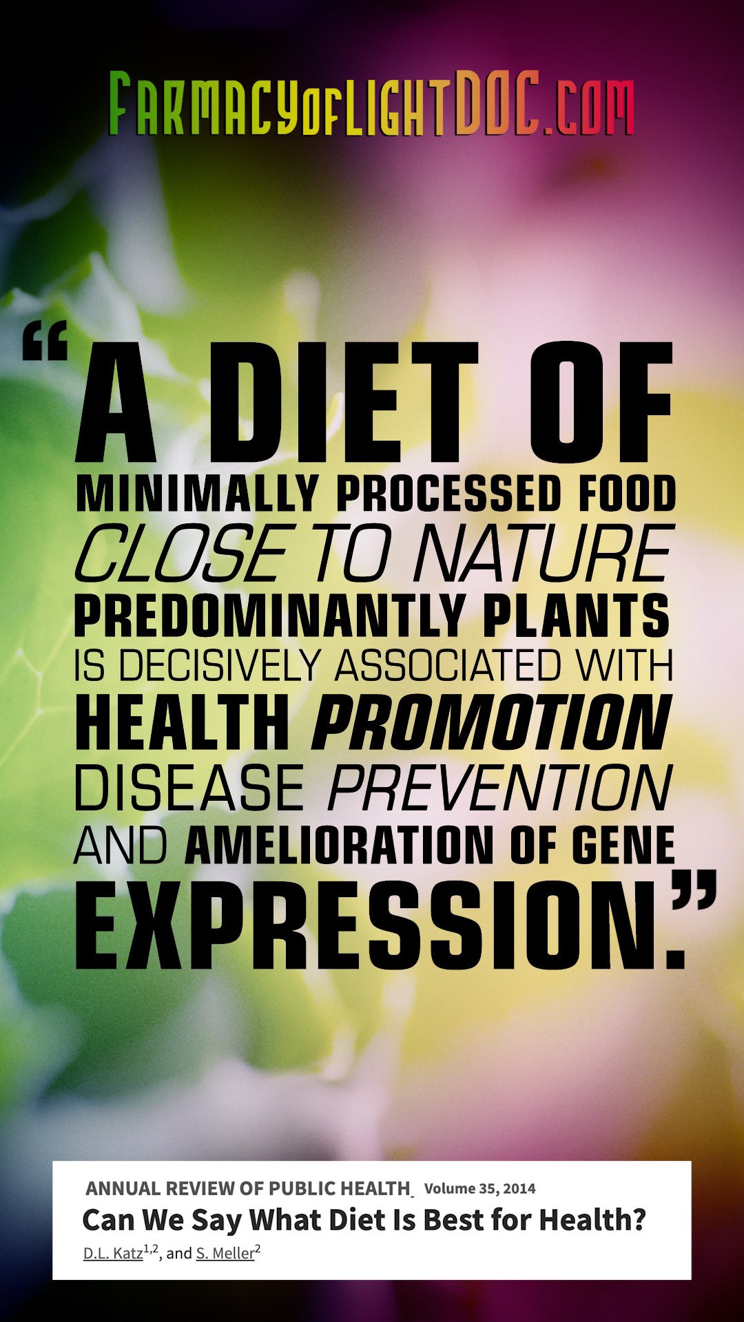 CREATING HEALTH IS NOT THAT COMPLICATED.
You don’t need to understand the quantum physics of healing in order to optimize your body’s ability to regenerate. But you do need to eat light-filled food!
“A diet of minimally processed food close to nature, predominantly plants, is decisively associated with health promotion, disease prevention, and amelioration of gene expression.” And this “association” would be even more profound if the scientific literature distinguished between a diversity of regenerative-organic food and monocultures sprayed with toxins.
However, the point remains. Our gene expression is not determined at birth. Genes are REACTIVE to our lifestyles. Depending on our diet and exposure to toxins, health-promoting genes turn on, and disease-promoting genes turn off. This is why it is essential to not only create regenerative-organic farms close to where people live, but to create a demand for these farms as an integral part of PREVENTATIVE HEALTH CARE.
Our evolution as a species never prepared our bodies for ultra-processed, dead, toxin-laced food sourced thousands of miles away. So it shouldn’t be shocking that malnourished children get chronic diseases previously only seen in the elderly. Living in an unprecedented toxic experiment that deprives our bodies of LIGHT has led us to an unprecedented acceleration of aging.
WE CAN OPT-OUT OF THIS EXPERIMENT. When we regularly eat the kind of light-filled food “close to nature” that most humans have consumed by default for thousands of years, our cells coherently communicate at the speed of light, and our disease-preventing genes flower. Farmacy of Light is a blueprint for a future we all deserve, but the solutions proposed only work when society understands their value and acts accordingly.
Eat local. Avoid toxins. Reclaim your inherent resilience.
#farmacyoflight