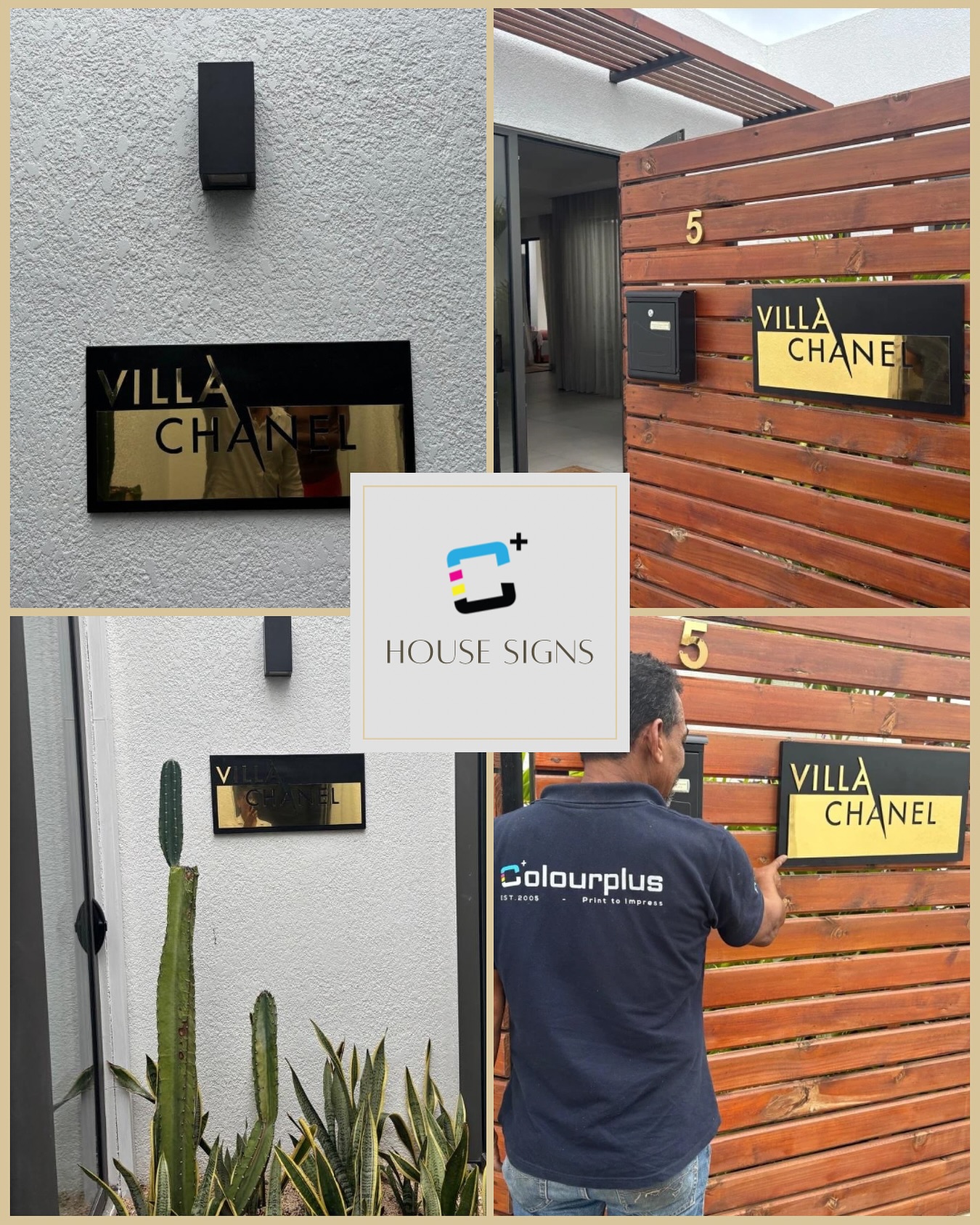 Transform your home’s entrance with our exquisite, handcrafted sign plates, designed to make a lasting impression. This luxurious home sign plate was meticulously manufactured using the finest granite and bronze mirror ACP sheet, ensuring both durability and elegance.
The installation process is seamless, handled with precision to enhance your home’s aesthetic appeal without compromising on quality. Our team ensures that every sign plate is securely mounted, perfectly reflecting your style and sophistication. Whether you’re looking for a timeless, classic look or a sleek, contemporary design, our luxurious sign plates add a touch of grandeur to any residence. Contact us today to elevate your home’s first impression with our unparalleled craftsmanship and attention to detail.