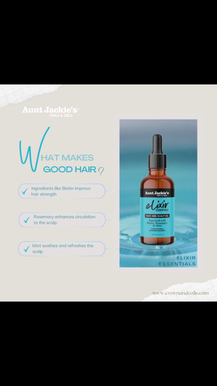 Let your scalp sip on this goodness!
Aunt Jackie’s Elixir Essentials is your new hair growth bestie. Powered by Biotin, Rosemary & Mint. This lightweight oil nourishes, strengthens, thickens, and helps reduce breakage while keeping your scalp fresh and flake-free.
Healthy hair starts at the roots, and this oil gets it right every time!
#HairGoals #ScalpCare #AuntJackies #BiotinBoost #CrownAndCoils #afrohair #haircare #Naturalhair