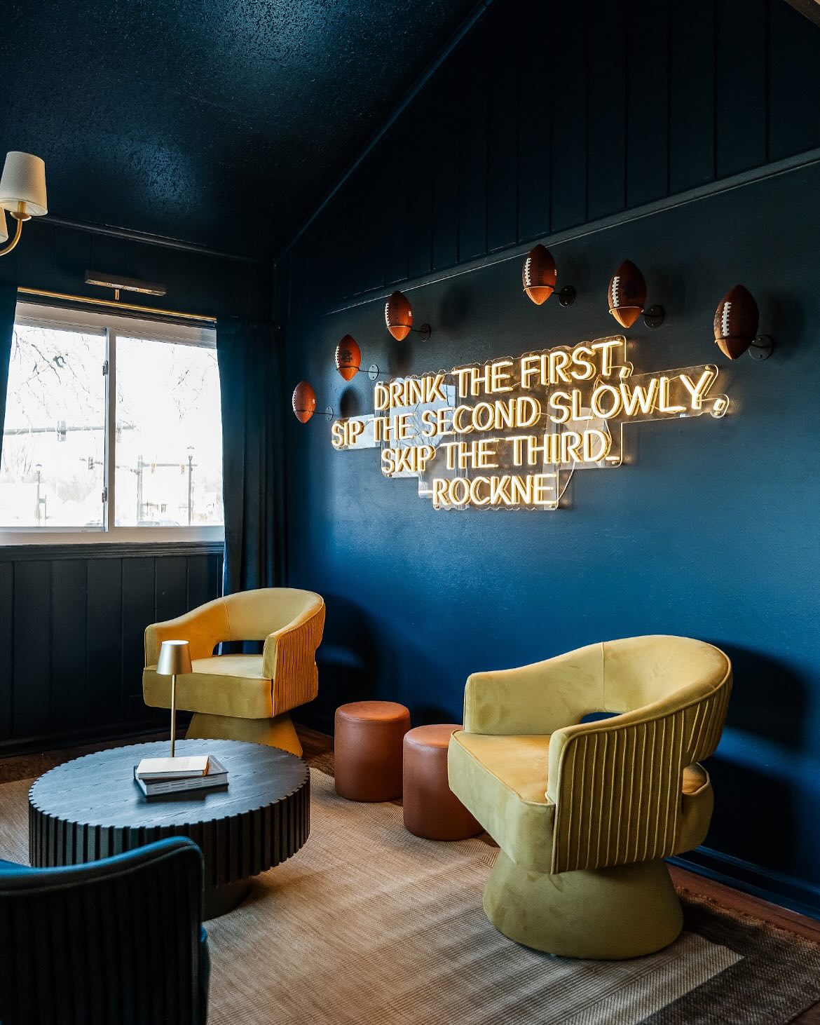 We love a theme💙💛 this show-stopping speakeasy was designed by me and brought to life by Somerled Designs! I love what I do!