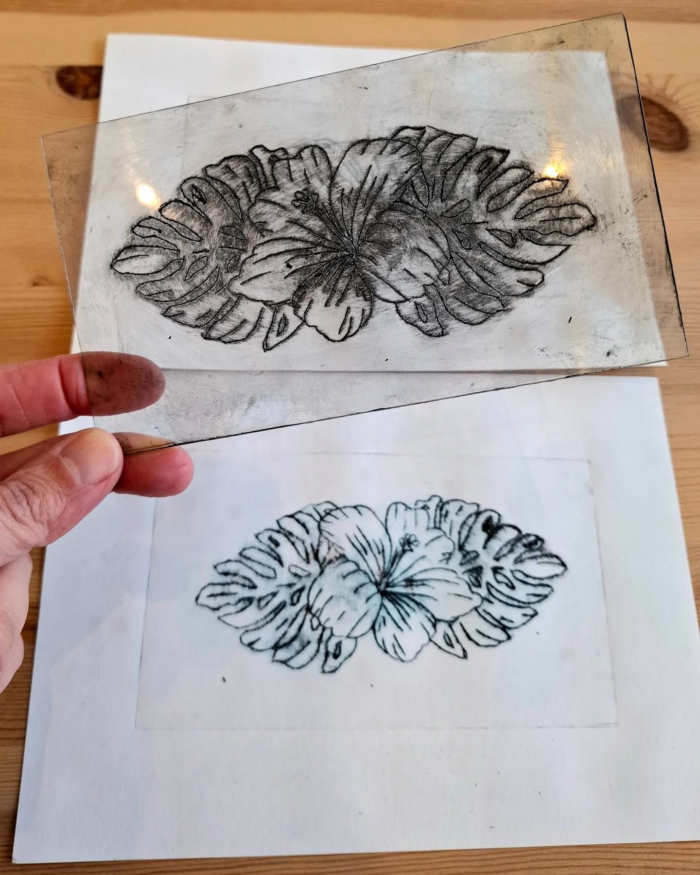 Quick first drypoint project on plastic 🌺
.
.
.
#drypoint #drypointprint #drypointetching #etching #hibiscus #flowers #natureinspired #printmakingart