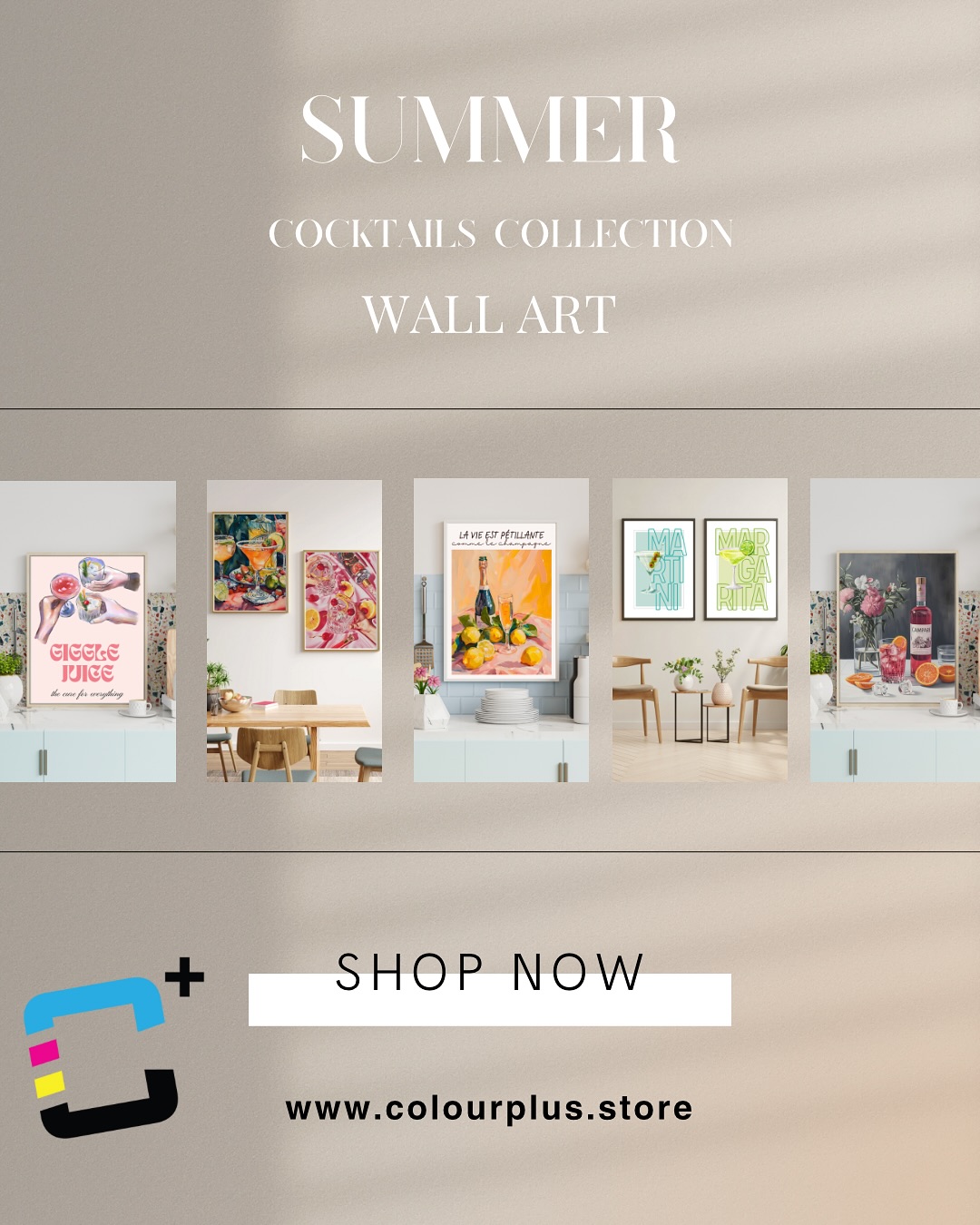 🌞🍹 Sip in Style with Our Summer Cocktails Wall Art! 🍹🌞
Transform your space into a tropical paradise with our vibrant summer cocktail framed wall art! Perfect for adding a splash of color and a dash of fun to your home bar, kitchen, or patio. Each piece is carefully crafted to capture the essence of summer sipping, featuring bold designs and eye-catching hues. Whether you’re a mixology master or just love a good mojito, our art will inspire your next cocktail creation. Cheers to endless summer vibes! 🥂✨
🛍️ Shop now: www.colourplus.store
#SummerVibes #CocktailArt #HomeDecor #SipInStyle #TropicalParadise #ArtForSale