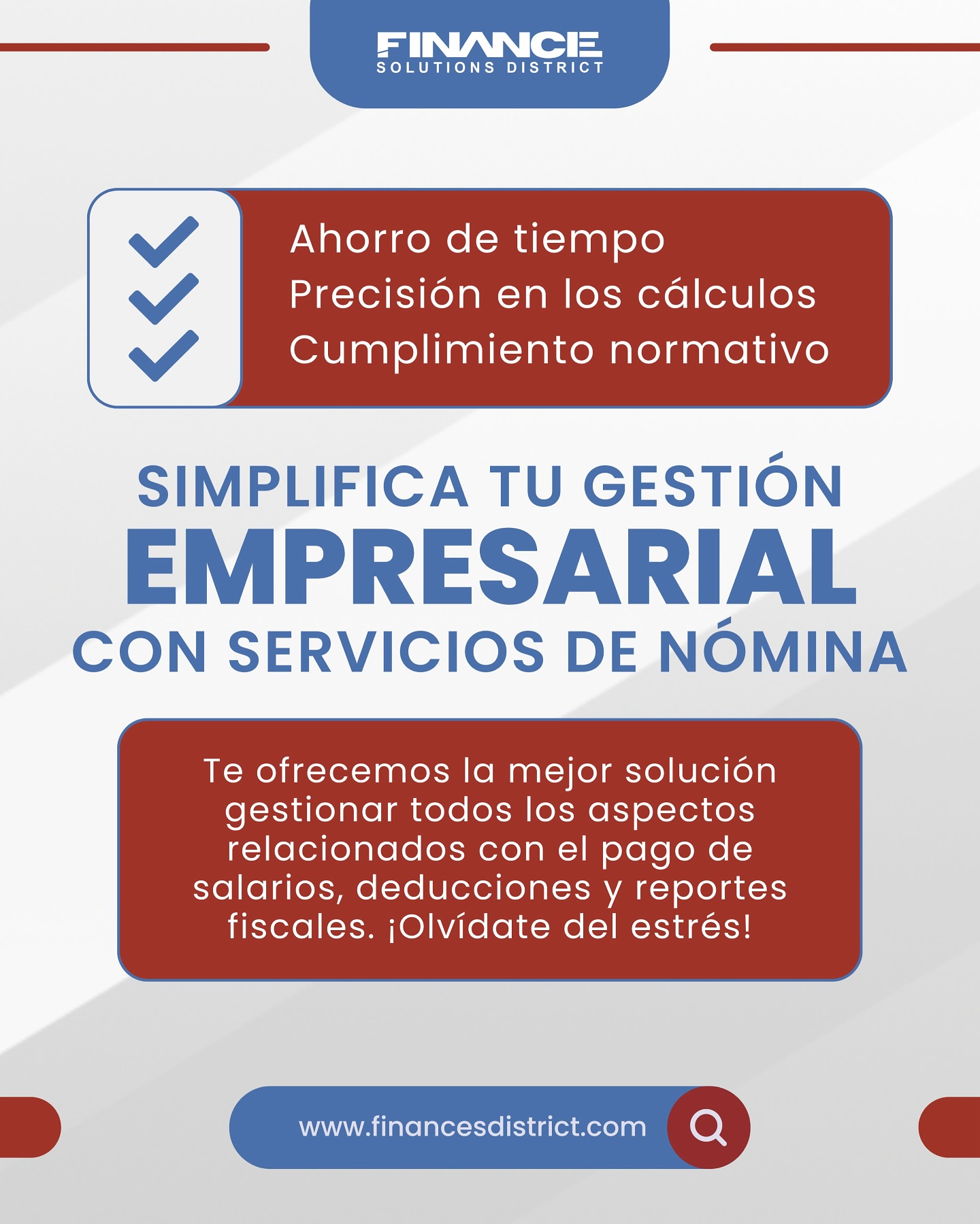 🙌🏼¿Cansado de la gestión de nómina?💵
Deja que Finance Solutions District te ayude.
Ofrecemos la mejor solución para gestionar todos los aspectos relacionados con el pago de salarios, deducciones y reportes fiscales🗃️
Ahorra tiempo, aumenta la precisión
y olvídate del estrés🙌🏼
¡Estamos para ayudarte hoy mismo y en todo momento!
.
.
.
#nómina #gestiónempresarial #finanzas #ahorrodetiempo #precisión #cumplimientonormativo