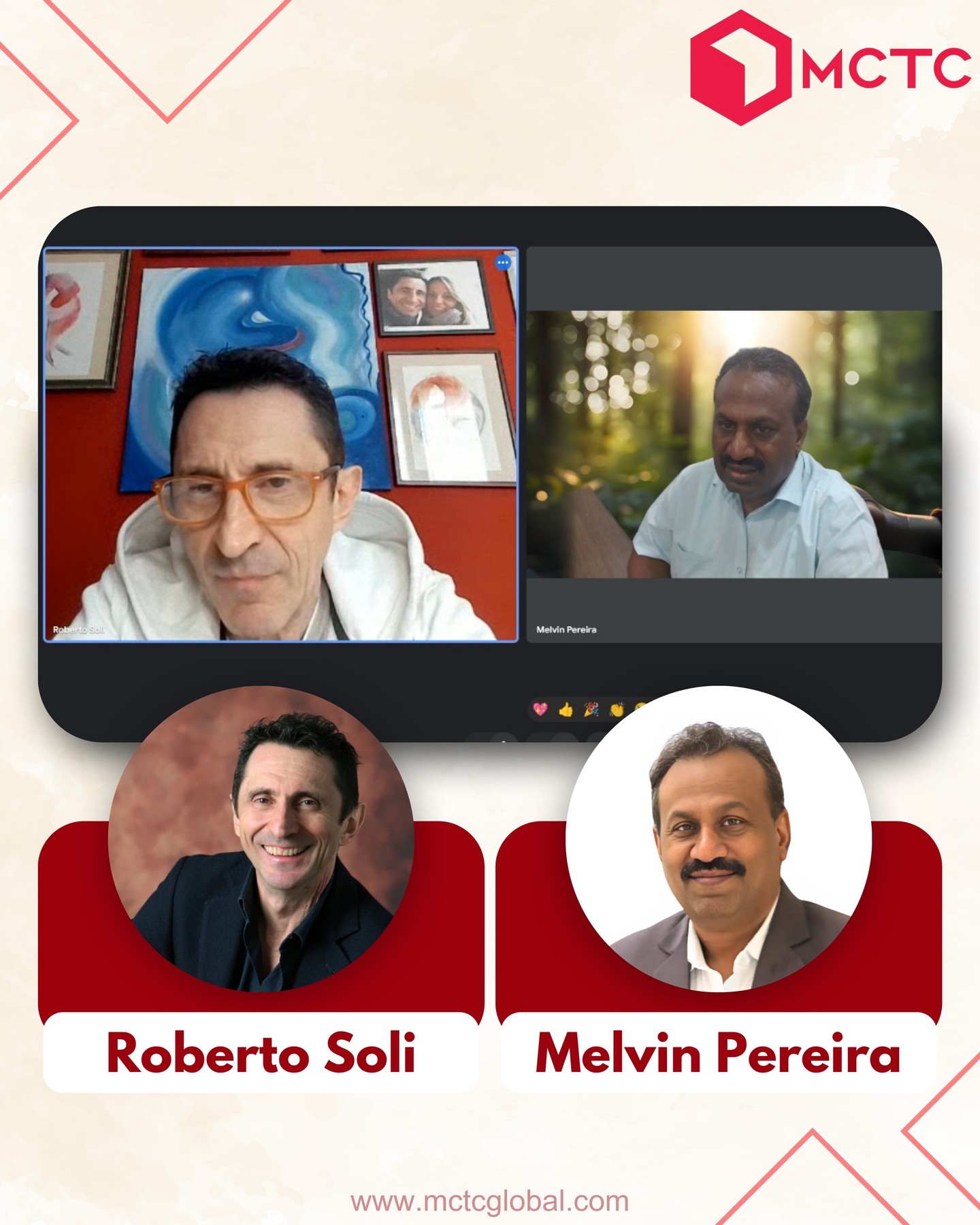 A powerful conversation across continents! 🌍
It was an absolute pleasure connecting with Roberto Soli from Italy a renowned Life Coach and founder of Roberto Soli Coaching.
Grateful for the exchange of wisdom and positive energy that fuels growth and transformation.
Looking forward to impactful collaborations! 💬
#MCTCGlobal #LifeCoaching #RobertoSoliCoaching #GlobalConnections #PersonalDevelopment #GrowthMindset #MelvinPereira #InternationalMeetings #LeadershipJourney #bni #leadershipcoach #habitcoach
