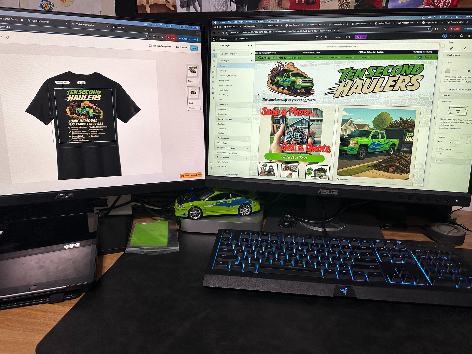 T-Shirts, Website, etc , etc, etc... 😎