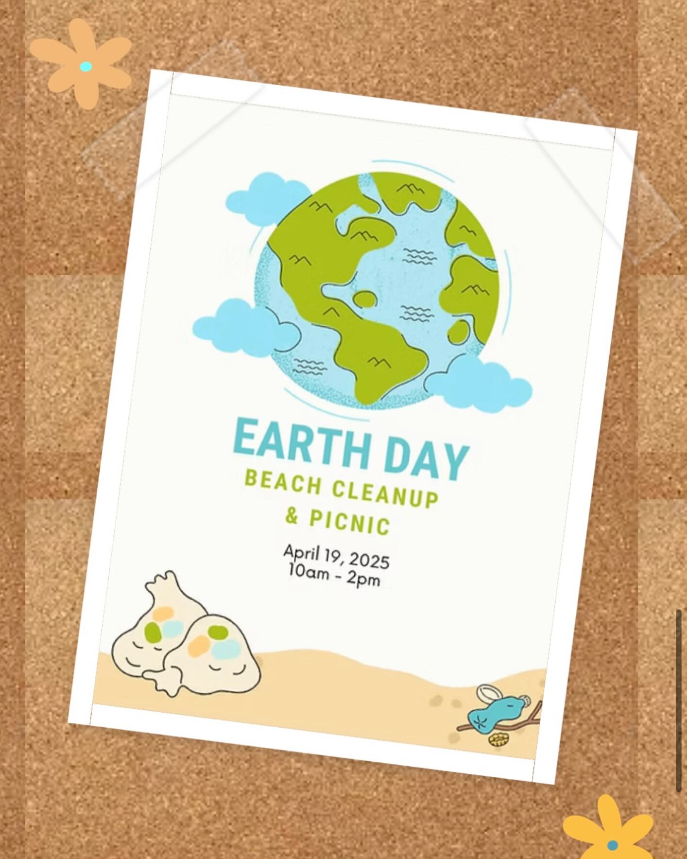 Join us on April 19th to celebrate Earth day! We will be cleaning up local parks and beaches, decorating flower pots, planting some seedlings, and enjoying a well earned lunch together after all our hard work! ๐ โ๏ธ ๐ฑ