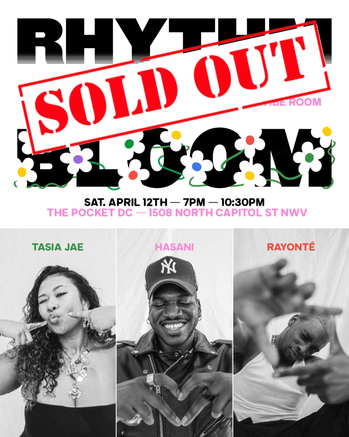 WE’RE SOLD OUT, BABY‼️
Y’all really showed up for Rhythm & Bloom and now the room is officially FULL.
Huge love to everyone who copped a ticket, hyped the lineup, and helped spread the word.
Saturday is about to be a whole vibe—and we can’t wait to experience it with you.
Let’s BLOOM🌸
#RhythmAndBloom #TheVibeRoom #SoldOutVibes #DMVEvents #SeeYouSaturday
