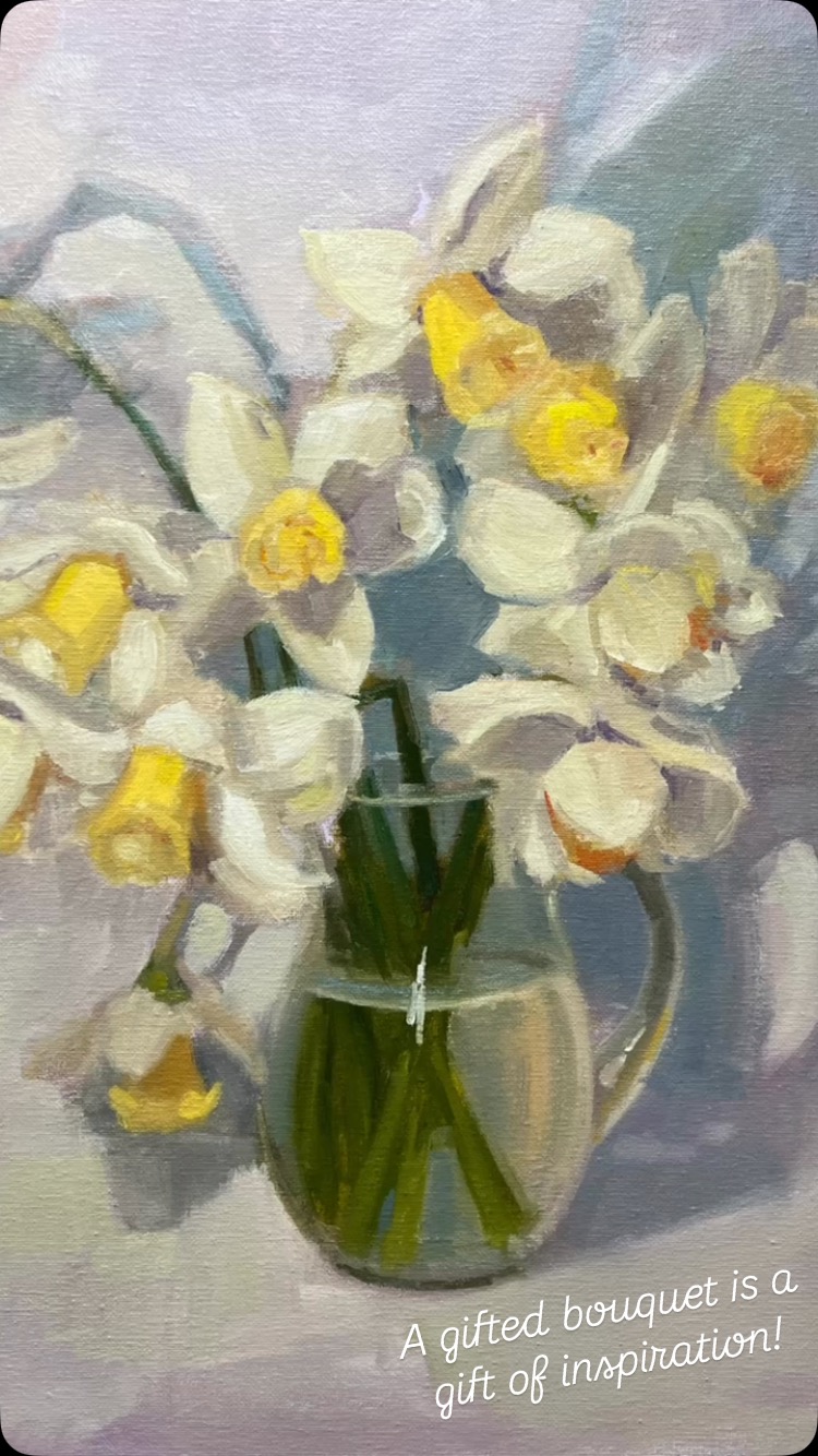I was gifted this gorgeous bouquet of daffodils from one of the people that takes my art class! I couldn’t resist painting it today. Thank you @flower_fort !💗
I will have this painting at the Art Studio Tour May 10&11 at the Albion Community Centre.
#mrpmartstudiotour#mapleridgepittmeadows#mapleridgeart#pittmeadowsart#localartistsbc#bcartists#artstudiotour#motherdaysouting#thingstodoinmapleridge#thingstodoinpittmeadows#supportlocalartists#handmadebc#arttourbc#meettheartists#explorelocalart#bcartsandculture#celebratemothersday#creativebc#artcollectorsbc#openstudiosbc#studiotour2025#artinmapleridge#artinpittmeadows#weekendartadventure#shoplocalart