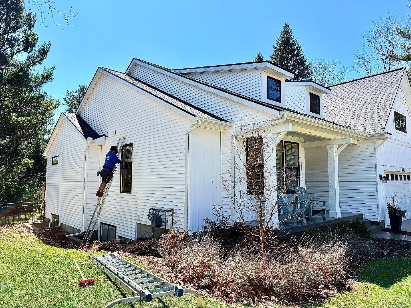 ✨Another day, another freshly washed house✨
This customer of ours trusted us to help them get their house into tip-top shape for the warm weather ahead! They received our Gutter Cleaning, House Washing, and Window Cleaning services.
It's always a pleasure leaving things better than we found it, and seeing the smiles on the faces of those who choose to use us for their go-to exterior cleaning needs!
#softwashing #guttercleaning #windowcleaning #grandhaven #lakeshore #smallbusiness #localbusiness