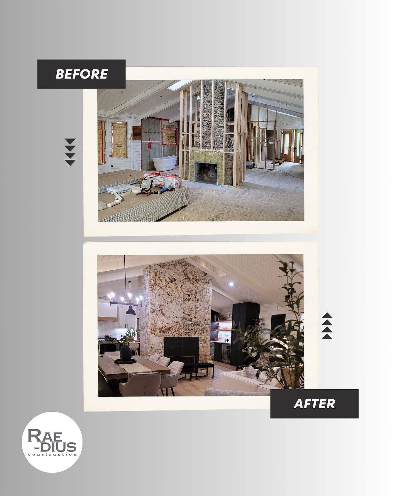 Obsessed with this Innisfil fireplace reno featuring stunning marble tile with magnetic backing by @kablan_tiles.
With magnetic tile, there’s no need for grout, which means your new tile can be enjoyed right away. Such a fun project!