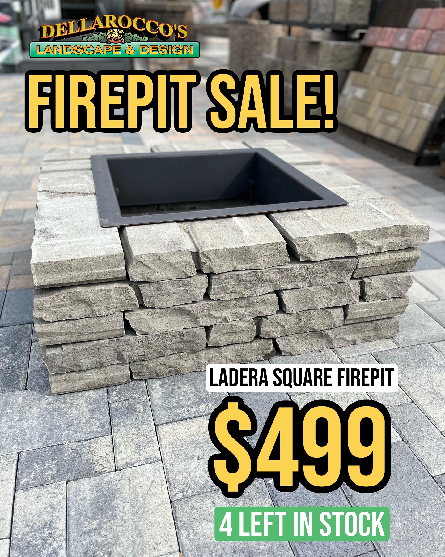 🔥Fire Pit Sale🔥
Time to get fired up!
Ladera Square Fire Pit Kit for $499!
Includes wall blocks and metal insert.
We’ve got 4 left in stock. Get it while it’s here!
#deals
#firepit
#firepits
#wallblock
#firepitseason
#hardscape
#hardscapes
#hardscapedesign
#landscape
#landscaping
#landscapedesign
#masonry
#middleboro
#capecod
#boston
#newengland
#plymouthma
#outdoorliving
#homeandgarden