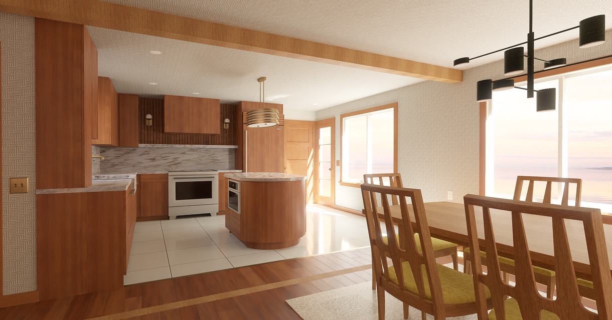 Mid-century musings.
#riinteriordesigner
#midcenturymodernkitchen
#saunderstownmidmod