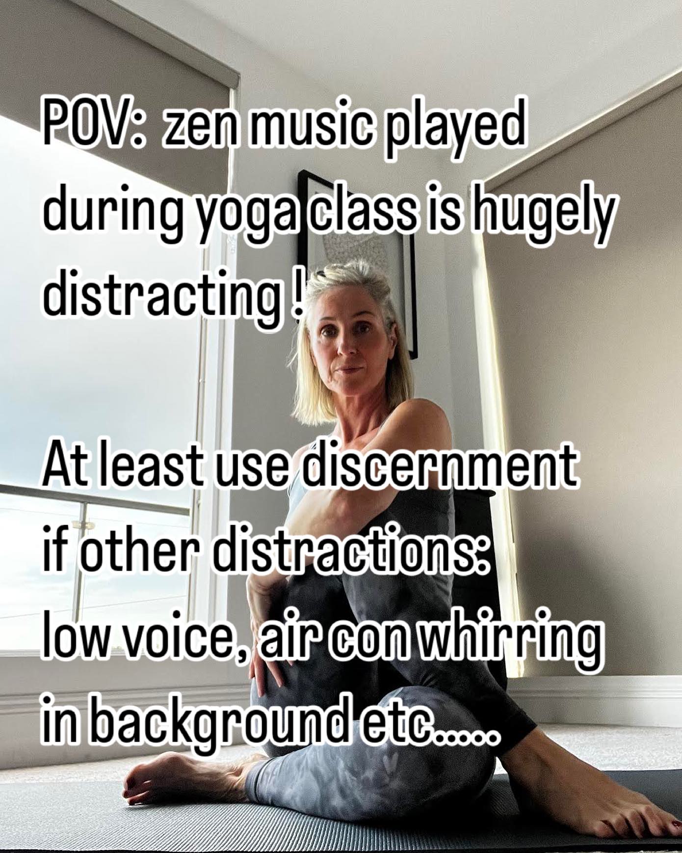 Have we LOST the Art of being Silent ? Enjoying the pauses in between the talking, the noise?
As Yoga teachers, we are here to offer a safe place for our students to land on their Mat. To move. To breathe. To notice their body relaxing into a more easeful state.
Or is that just my impression?
For instance, I recently went to a class in the evening at a popular studio.
It was a vinyasa flow. The teacher spoke with a beautiful Mediterranean accent….. The air con unit was noisy in the background…. And the hindu songs were flowing from the music system.
The overwhelm was real for me! I couldn’t hear the teacher properly, thankfully she demonstrated well. By the time we got to Savasana I was breathing a sigh of relief.
After class I sat in my car in silence and breathed my way back to feeling calm in my body once again.
Please use discernment #yogateachersuk , we trained to enrich the experience of living quietly and listening to the subtle energy that flows through us all.
A few points for reflection:
1️⃣ the 5 senses need to feel safe in order for students to come into that peaceful, fluid state of breath followed by posture. To enjoy the easeful repetition before coming to rest at end of class ( gentle music at this point might be nice !)
2️⃣ as teachers we can demonstrate how the pause between breath and movement offers mind-body connection. IN fact, we can talk about it if not being drowned out by other competing noise.
3️⃣ always remember, less is more. The body moves to the rhythm of the breath, makes its own music.
Remove distractions. Learn to live with silence. Yoga is moving meditation, don’t drown out this possibility to soothe and calm the body systems. Our nervous system, mental health and physical body need to feel safe.
What are your thoughts on this ?
#yogalife #silenceisgolden #movingmeditation #overwhelminyoga #quietmomentsofcalm #quietthemind #zenmusic #selfcare