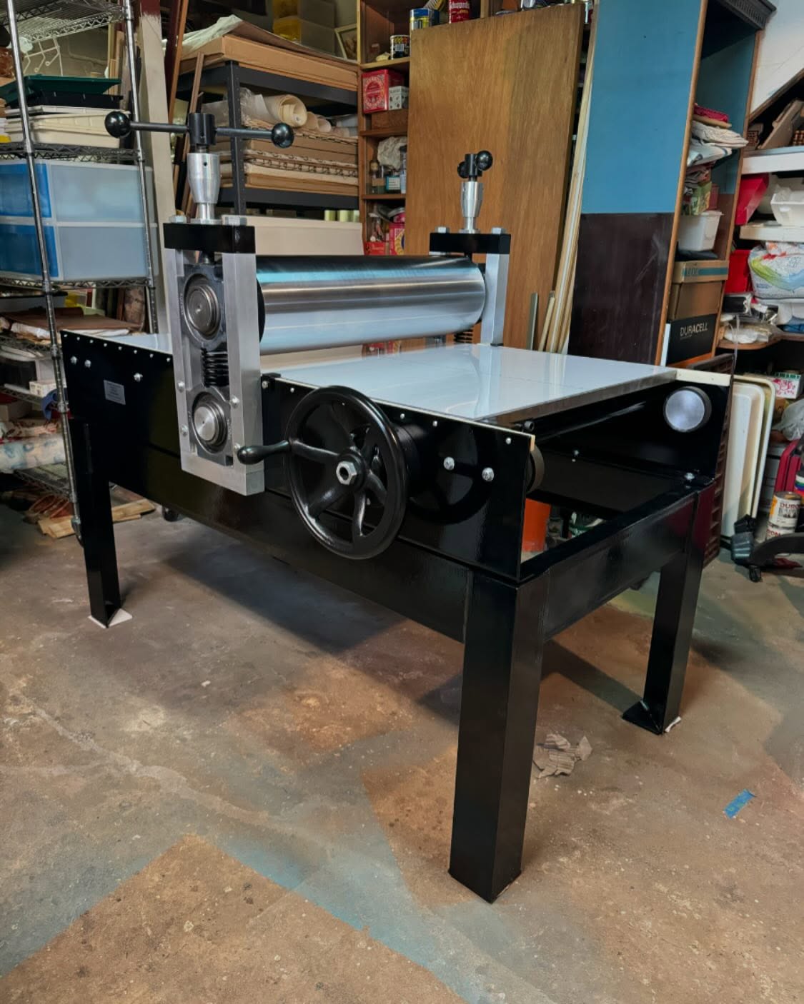 We delivered this reconditioned Rembrandt Graphics Elephant etching press to the Washington, DC area the other day and set it up in the basement studio of an artist who was after one for years. We’re glad to see it go to a new loving home. #starkpressco #pinklinepress #printnj #etchingpress #elephant #rembrandtgraphics #printmaking #printing #printer #print #intaglio #reliefprint #etching #printingpress #pressmoving #pressmechanic #refurbishedpress