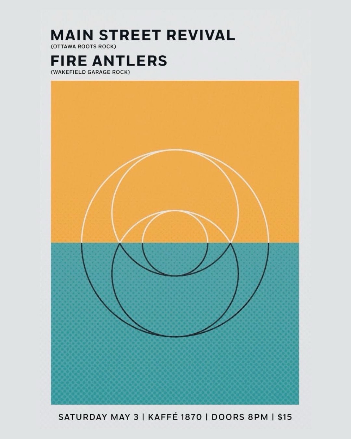 Saturday May 3rd in Wakefield at @kaffe1870 with @fire_antlers 🥳